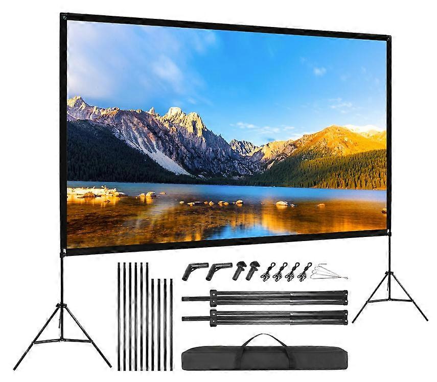 120-Inch Projection Screen with Tripod Stand SCR120169LDD for Home Theater Use