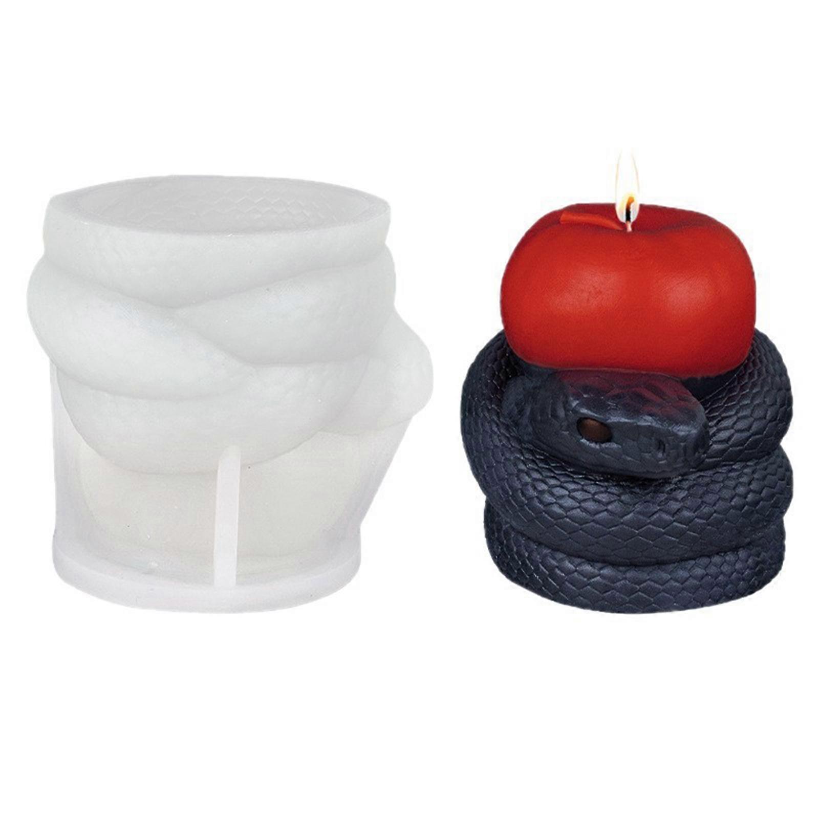 3D Snake Heart Candle Molds Casting Molds Silicone Mould Plasters Molds Epoxy Resin Molds Easy Release Multicolor