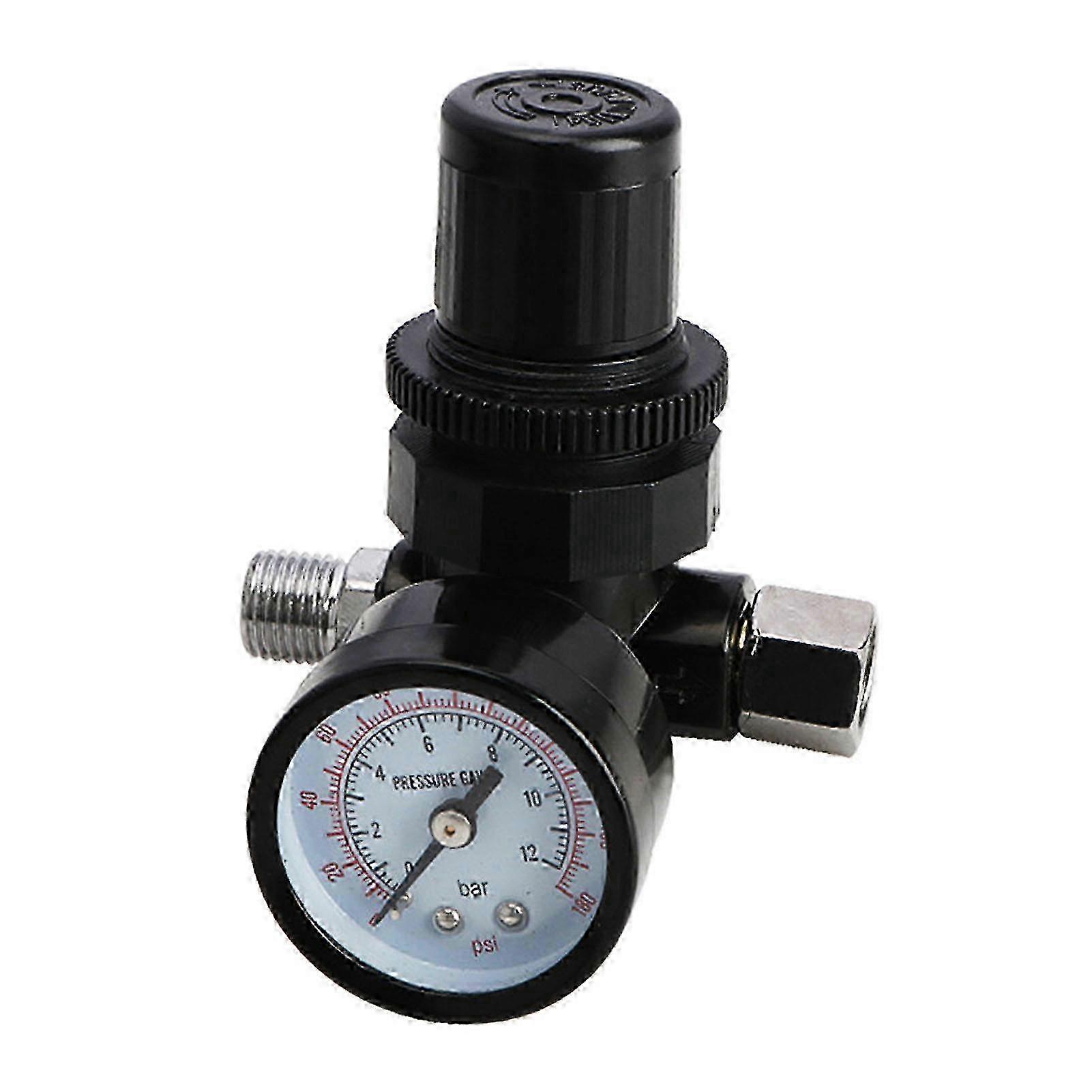 Air Pressure Regulator with Gauge and Reducing Valve for Pump Compressors - psi Filter Attachment