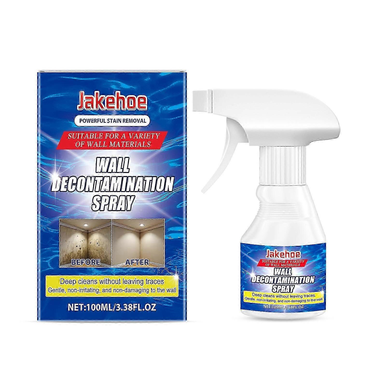 Powerful Wall Decontamination Spray - 100ml Bathroom Cleaner for Stubborn Stains, Restores Shine  Leaves No Water Marks, Easy to Use, Versatile  Str