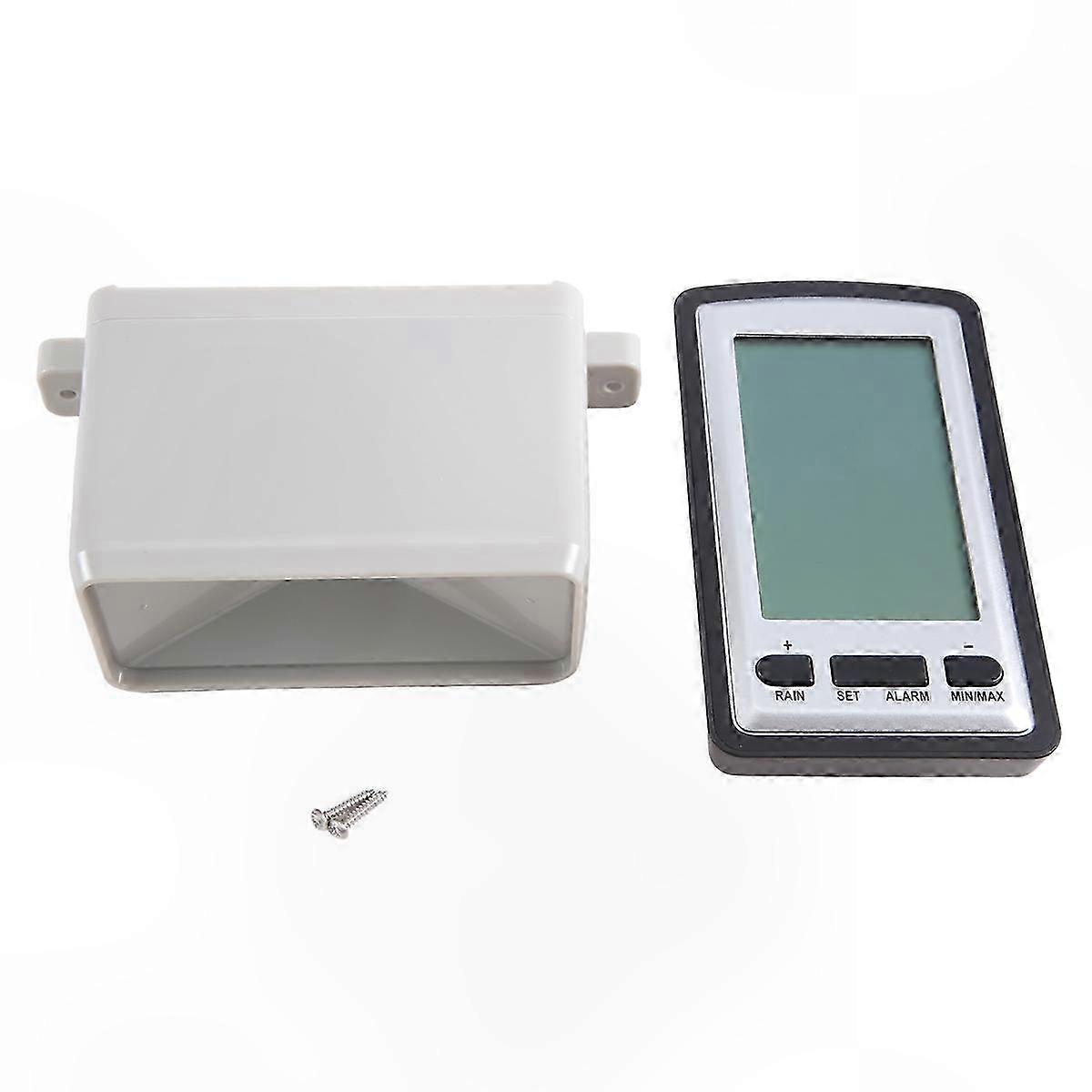 Indoor Weather Station with Wireless Rain Gauge and Temperature Monitor