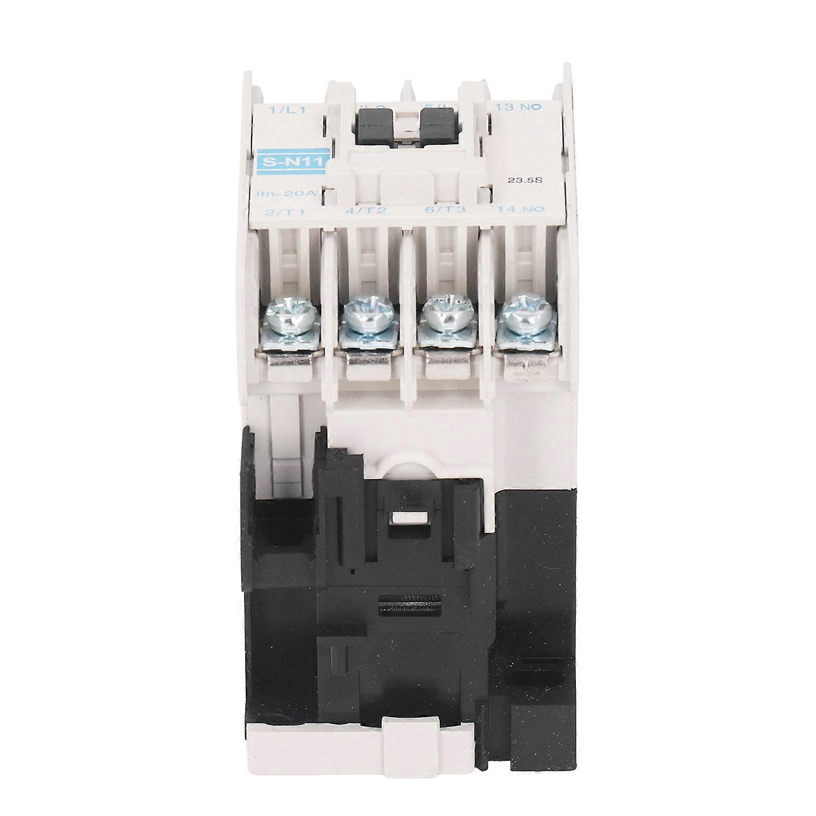 AC Contactor PC Shell Copper Silver Contact 3 Pole NO Electric Contactor with Auxiliary Contact for Circuit Connections 380V