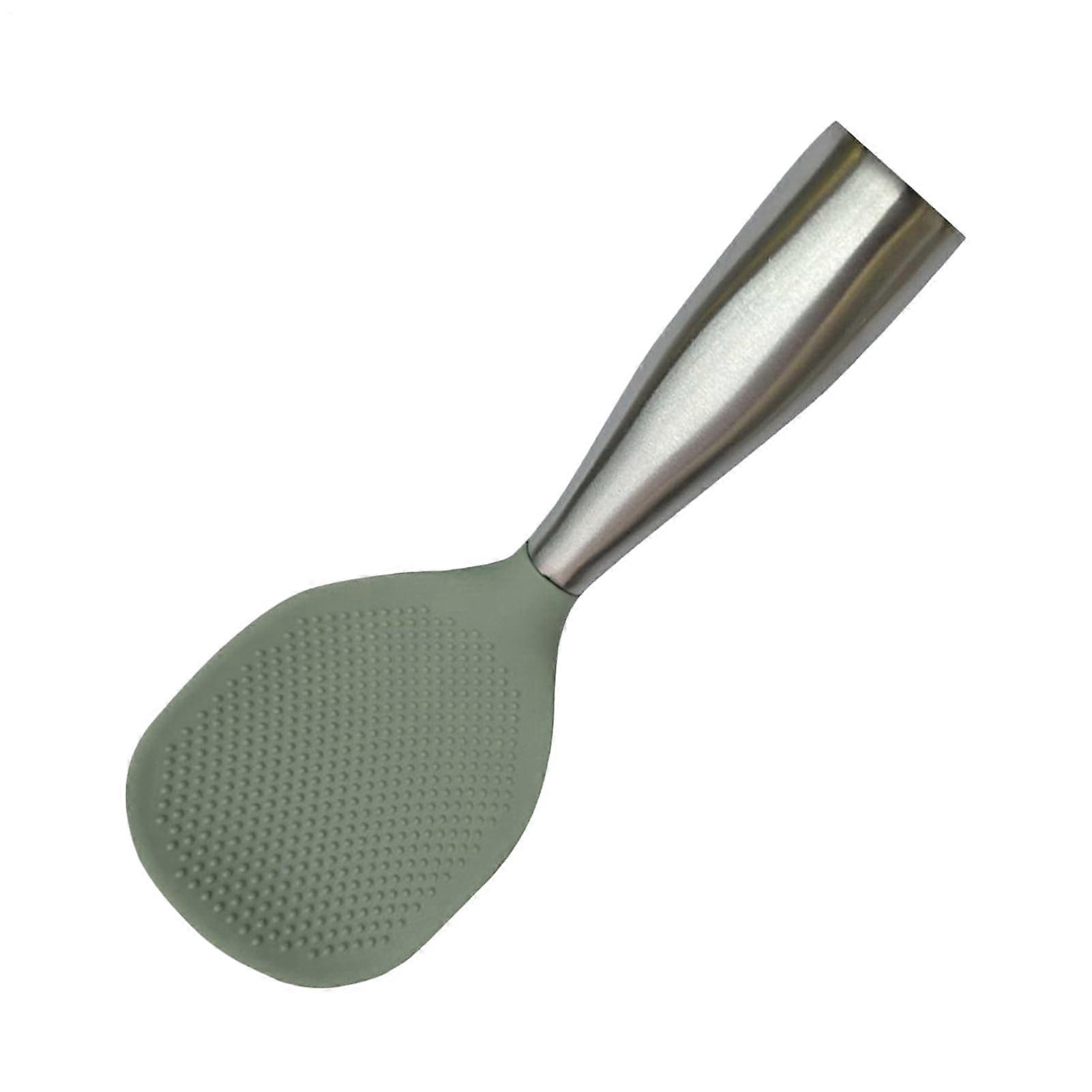 Rice Server Paddle NonStick SelfStanding NonSlip Kitchen Utensil For Puree Salad Vegetables Soup Green