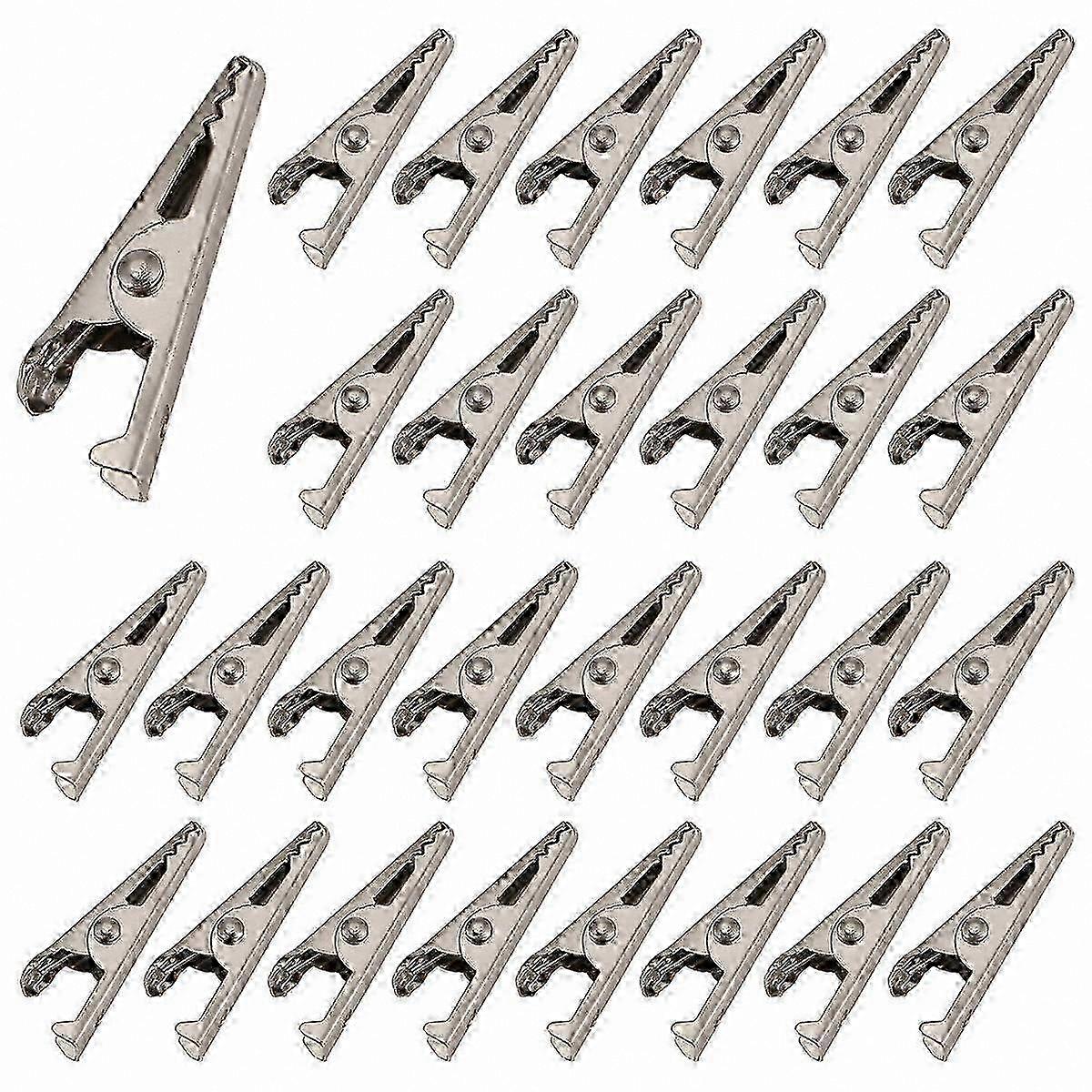 100 Pack Mini Alligator Clips, 27mm Crocodile Clamps for Electrical Projects Edition 1105