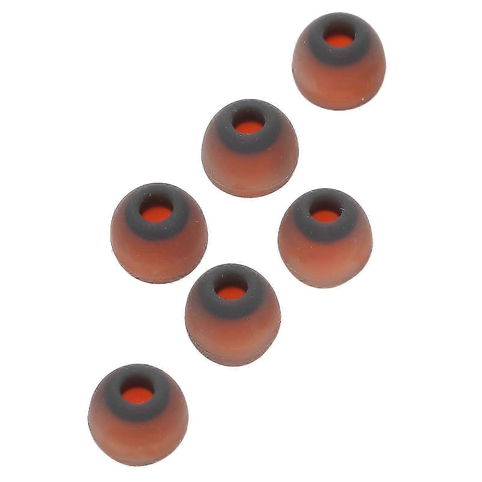 6pcs Ear Tips Sound Isolation Silicone Memory Foam Eartips for Inner Hole From 4.5mm‑6.0mm Earphones