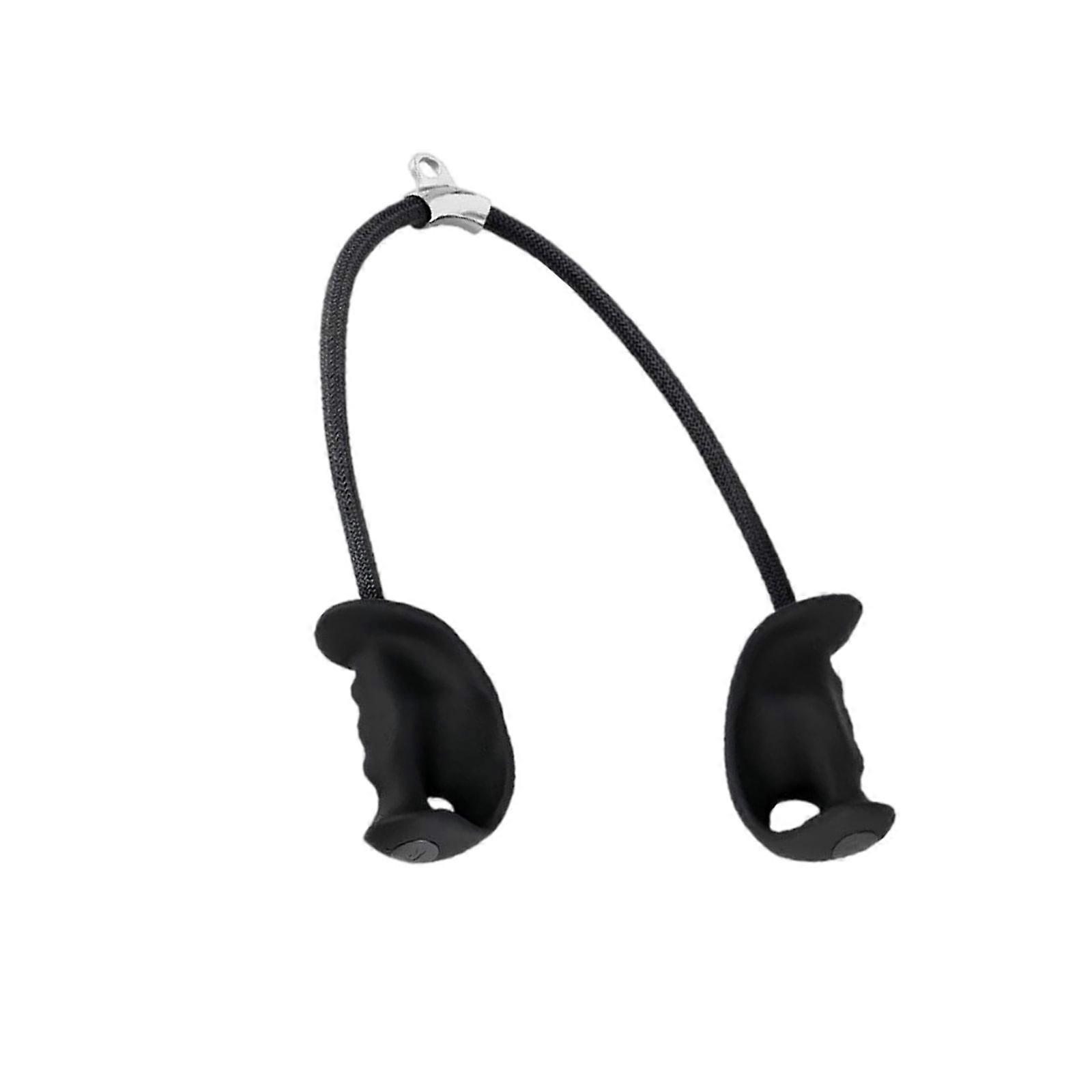 Fitness Biceps Triceps Rope with Ergonomic Handle Pulley Cable Machine Attachment Fitness Equipment for Gym, Home  Black