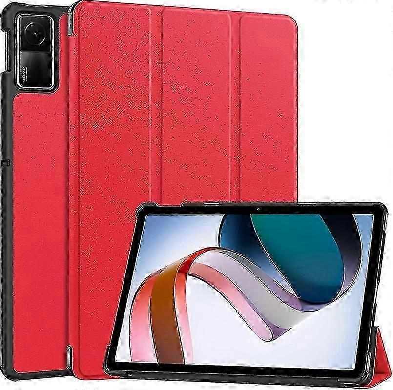 Tablet Cases for Xiaomi Redmi Pad SE 11 inch 2023 Released, Flip PU Leather Smart Auto Sleep/Wake Function, Red