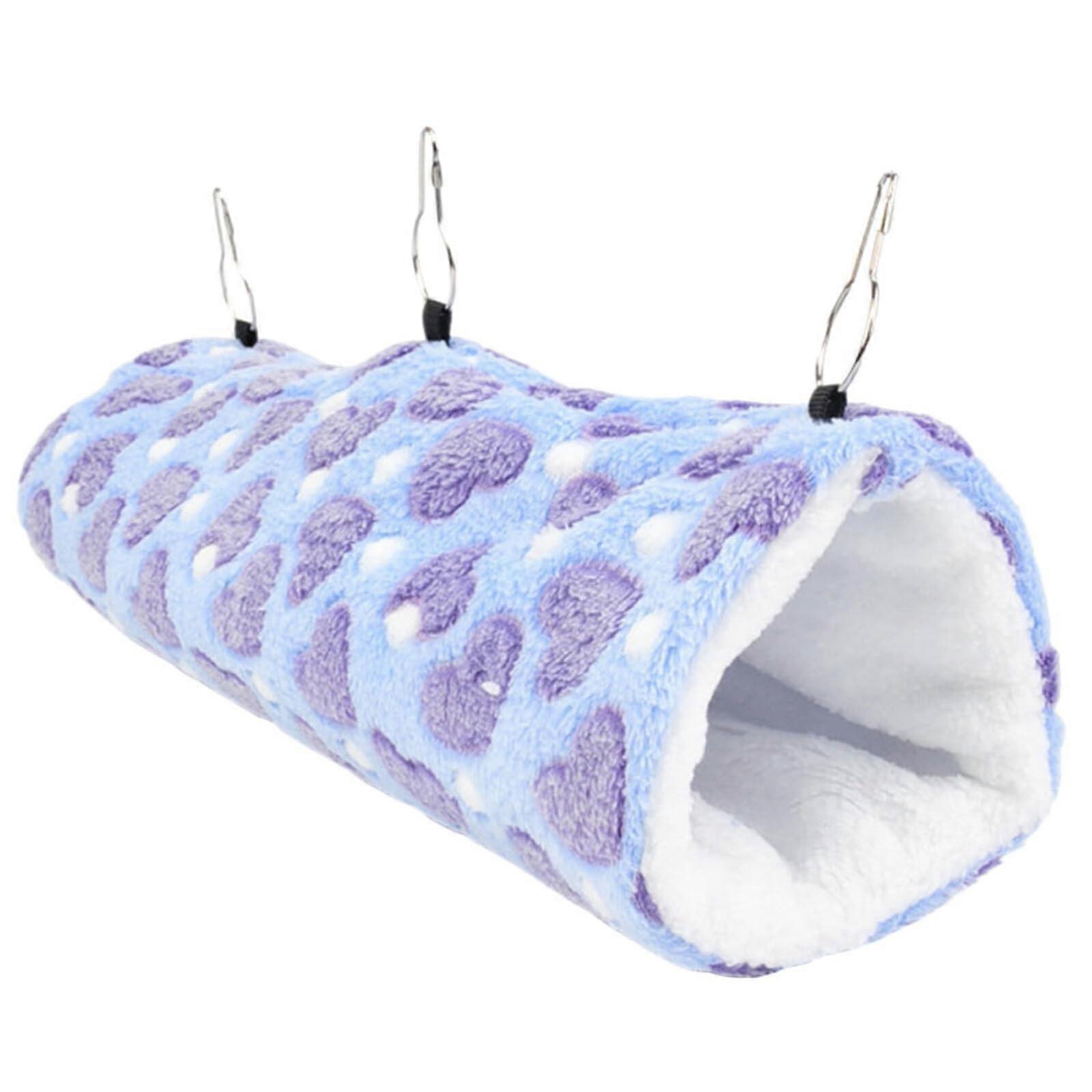 Plush Hanging Tunnel Hammock For Small Pets Soft Cozy Hideout Bed ScratchResistant For Hamsters Ferrets Sugar Gliders