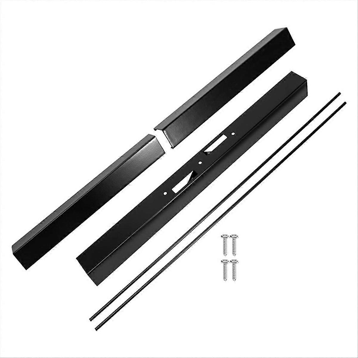 Adjustable Fireplace Rod Kit for Fireplace Spark Screen, Rod and Valance Kit Install to Leveling the
