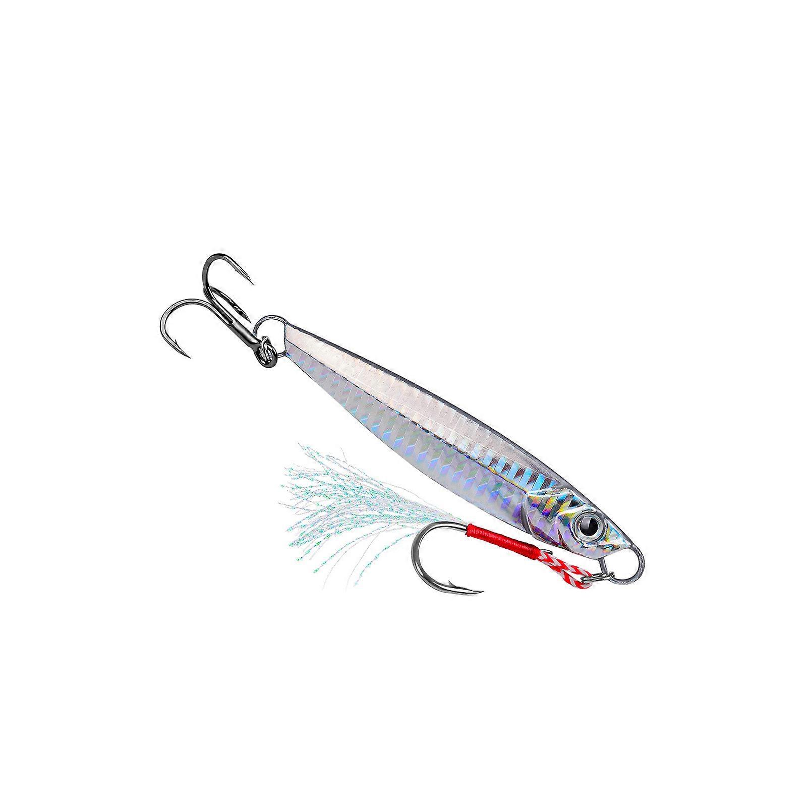 Angelköder Jig-Köder Salzwasser Hartmetall Jigging-Löffelköder Schnell sinkende Jigging-Köder Swimbait 13g/30g/60g FarbeE 17G
