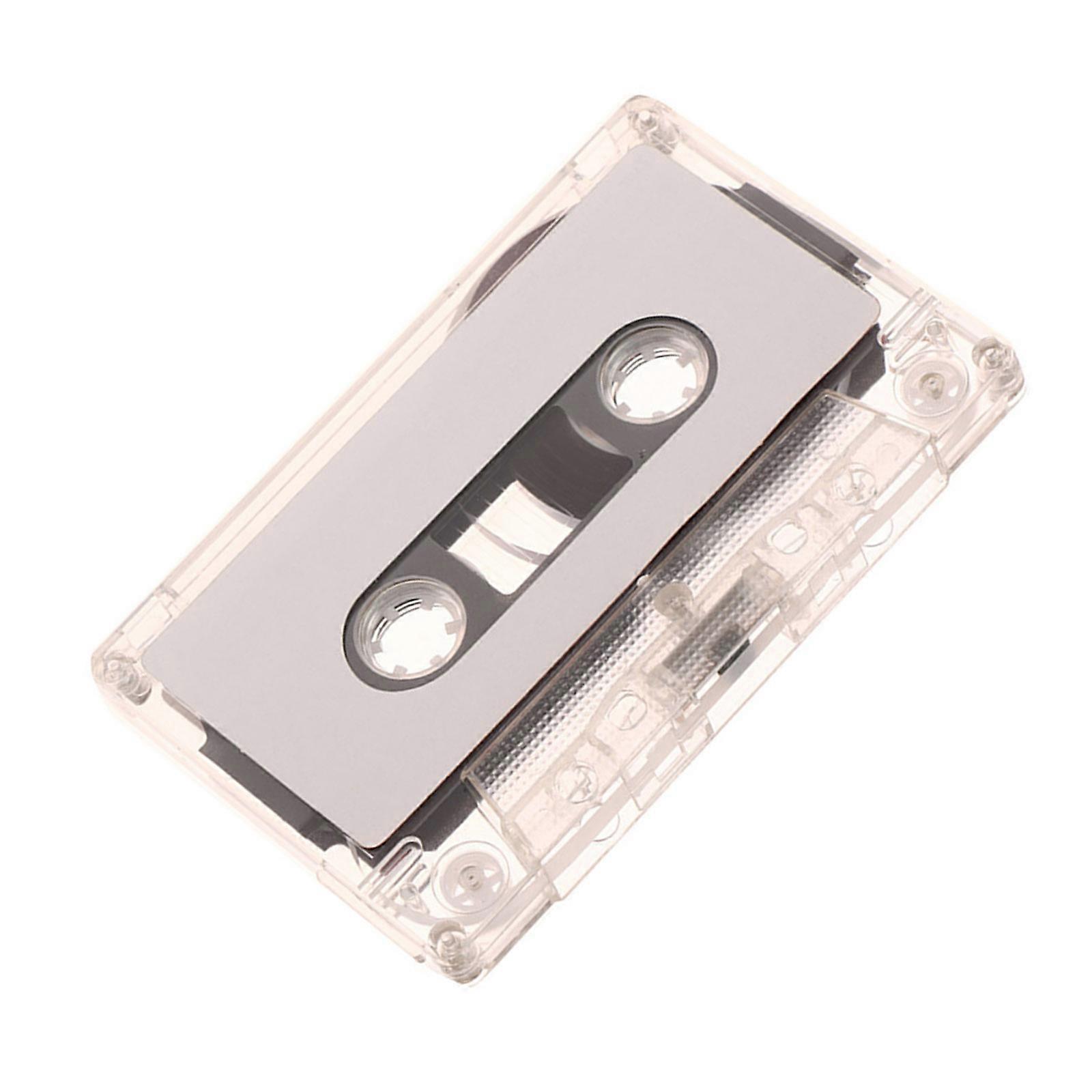 Blank Cassette Tape 45 Minutes Sound Empty Cassette Tape with Clear Case for Sound Music Recording Player Accessories Multicolor