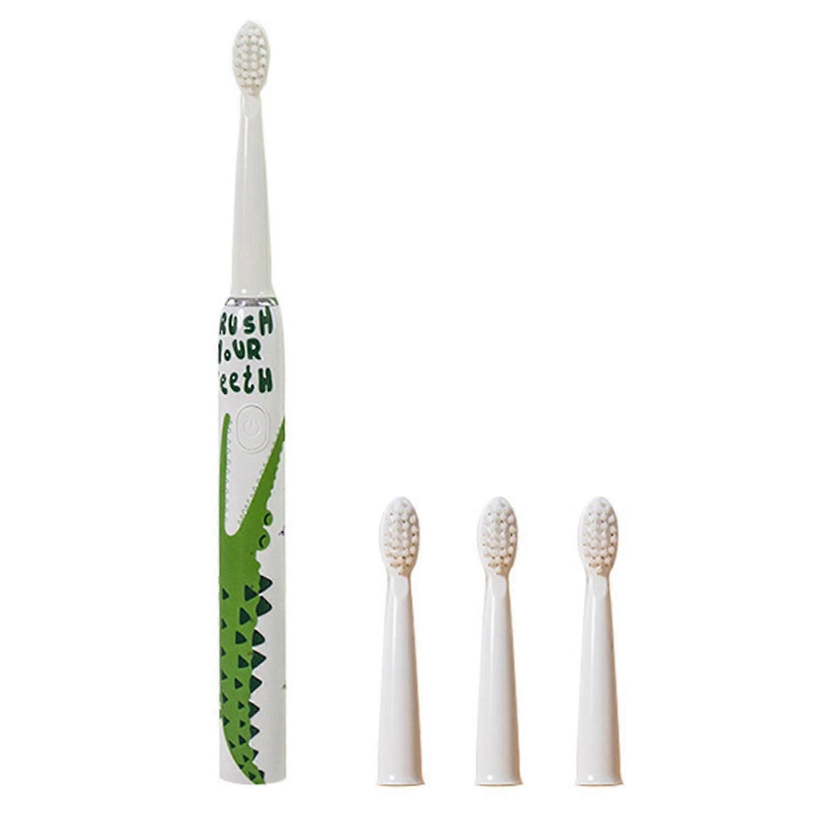 Rechargeable Kids Electric Toothbrush, 3 Modes With Memory, Fun Easy Cleaning, 19000 Strokes, Ipx7 Waterproof, 2-min Timer For Age 3+, 4 Soft Bristl