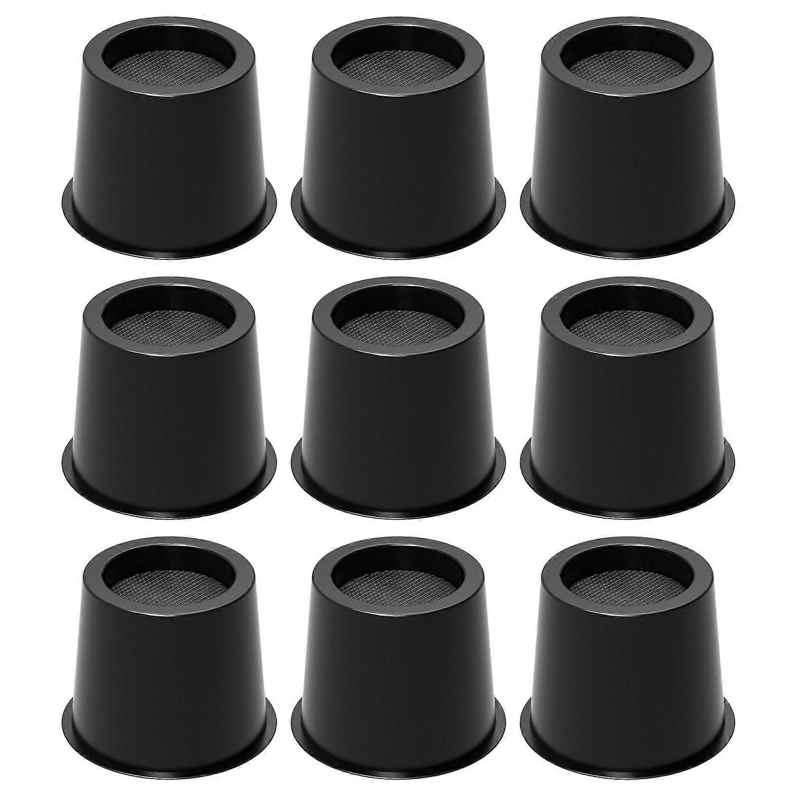 Heavy Duty 4/6/9pcs Plastic Risers 4inch Height For Beds Sofas Chairs Stackable Design 1500lbs Load Capacity Secure Lift Multicolor
