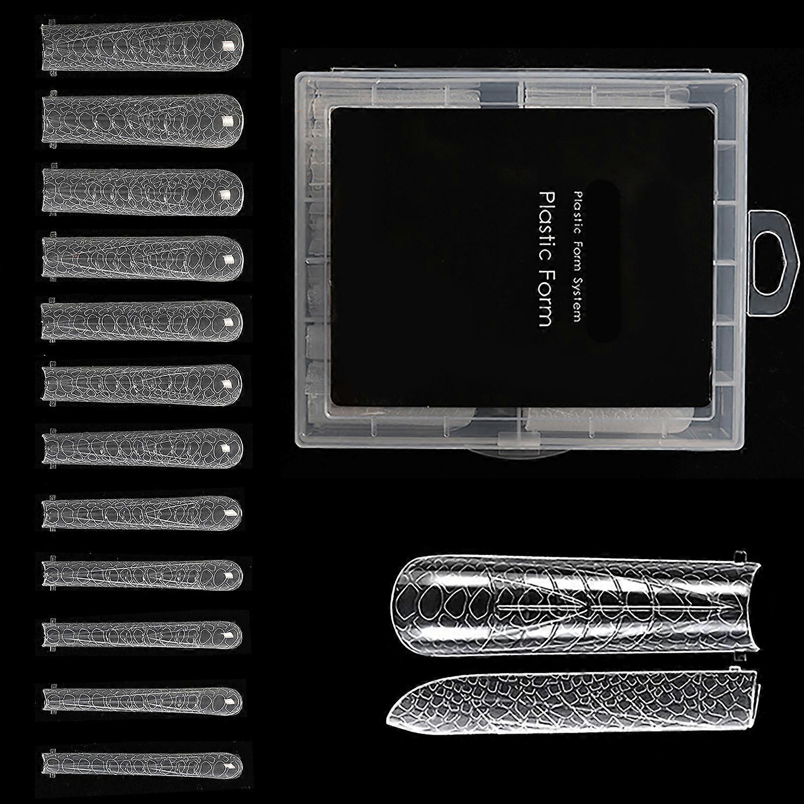 Delicate Almond Nail Forms for False Nails Extension Full Coverage 12 Sizes Nail Extension for Salons and Home Multicolor