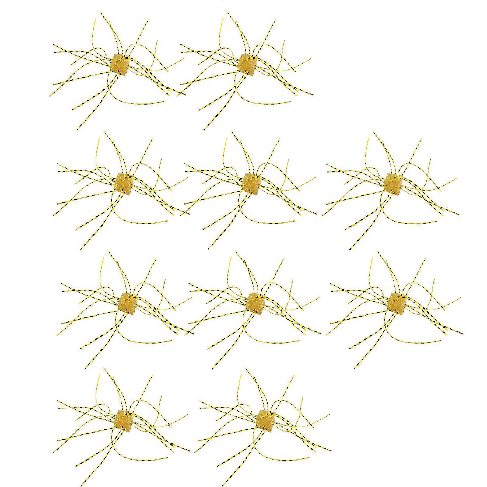 10pcs Flexible Whiskers Köder Salzwasser Süßwasser Köder Würfel Geformte Angelköder Angelzubehör Künstliche Köder Gelb