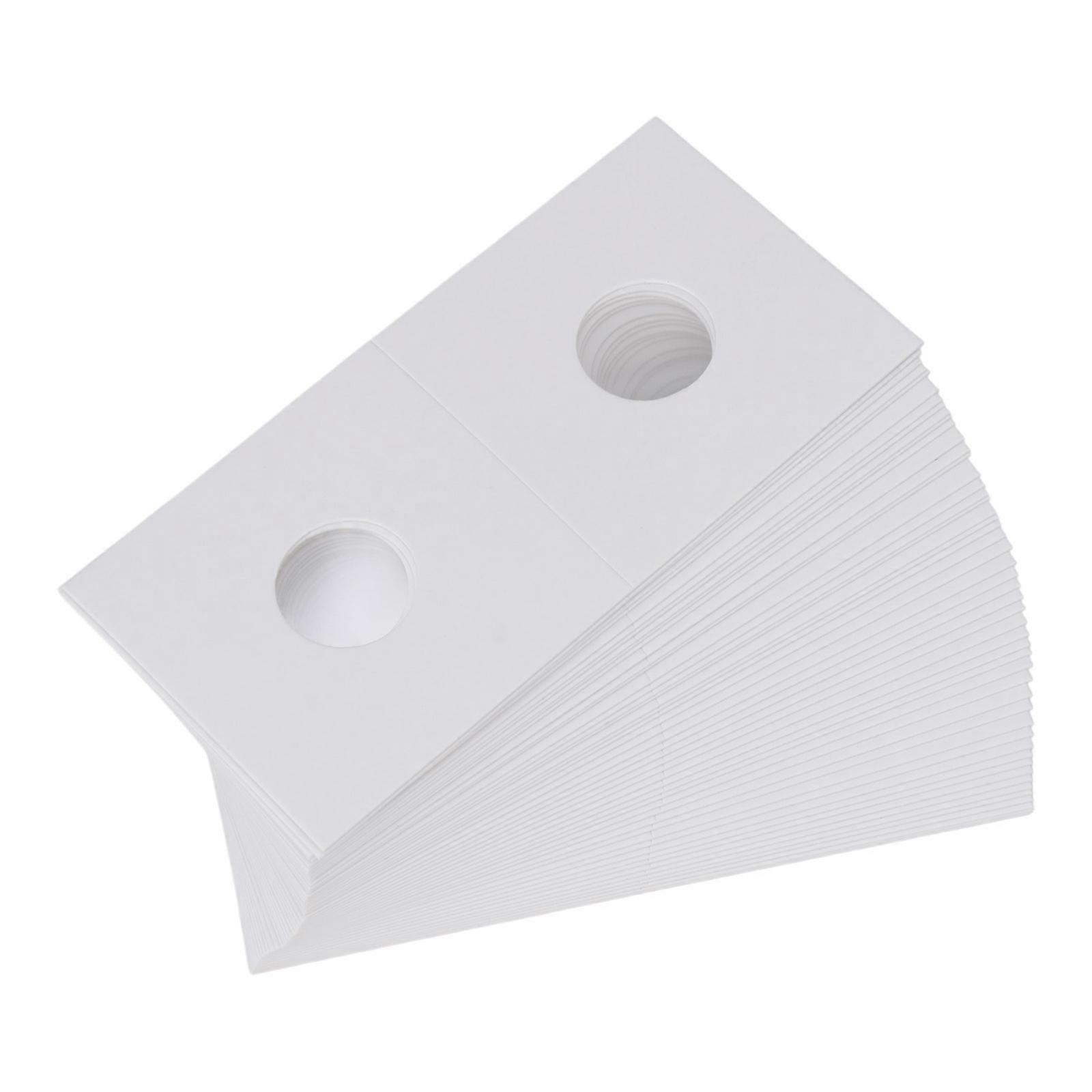 50 قطعة 17.5 مم 2 "× 2" التيلة ختم مربع عملة غطاء حاملات تخزين الحالات جديدة بيضاء