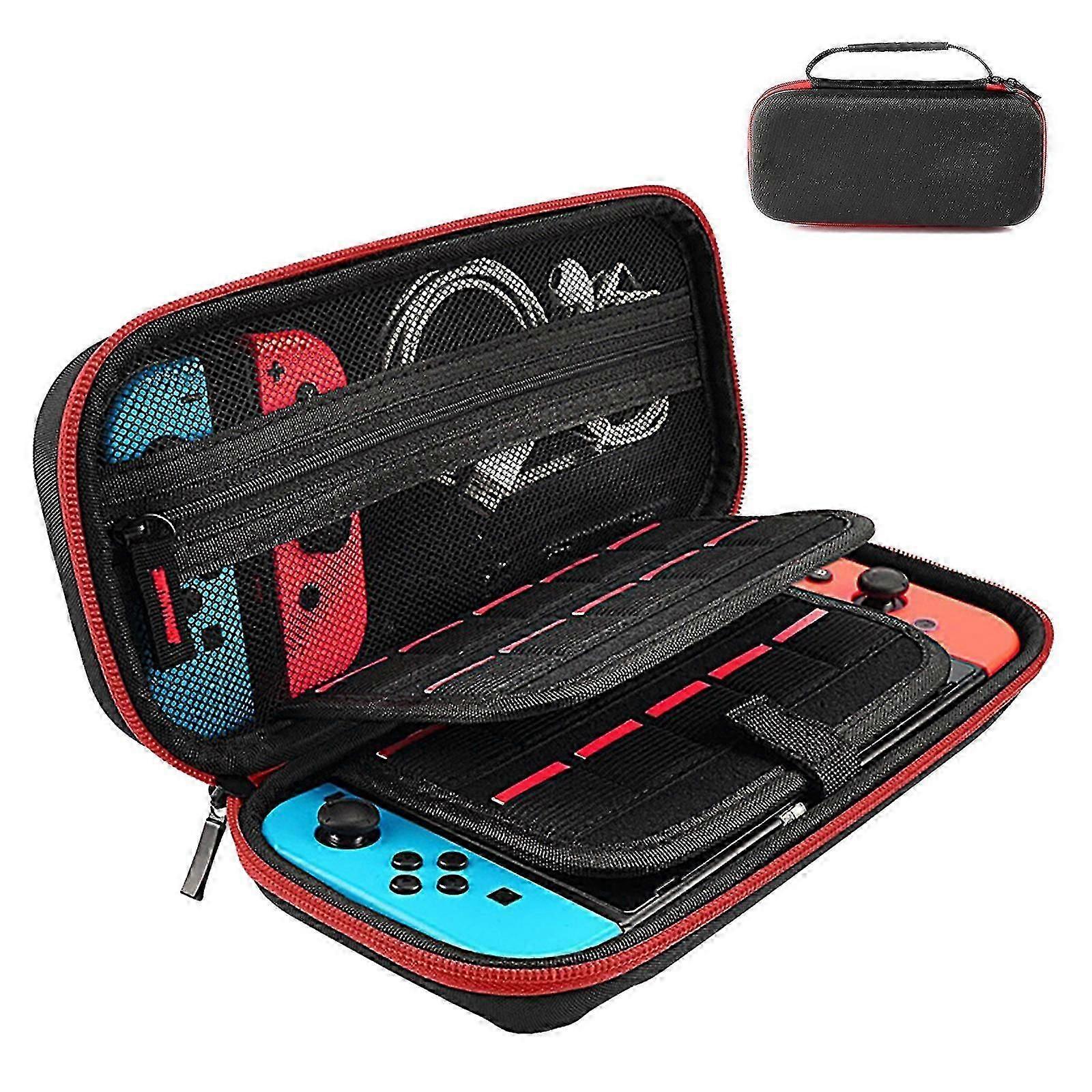 New Storage Box Fit For Nintendo Switch, Dual Zippers Rugged Handle Game Console