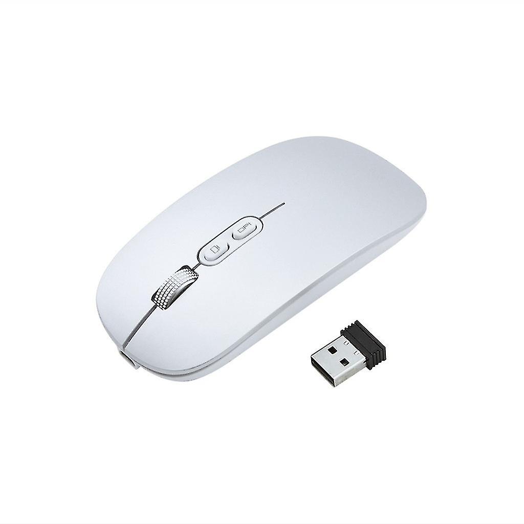 Rechargeable 2.4g Wireless Mouse Metal Noiseless Silent Click Optical Mouse
