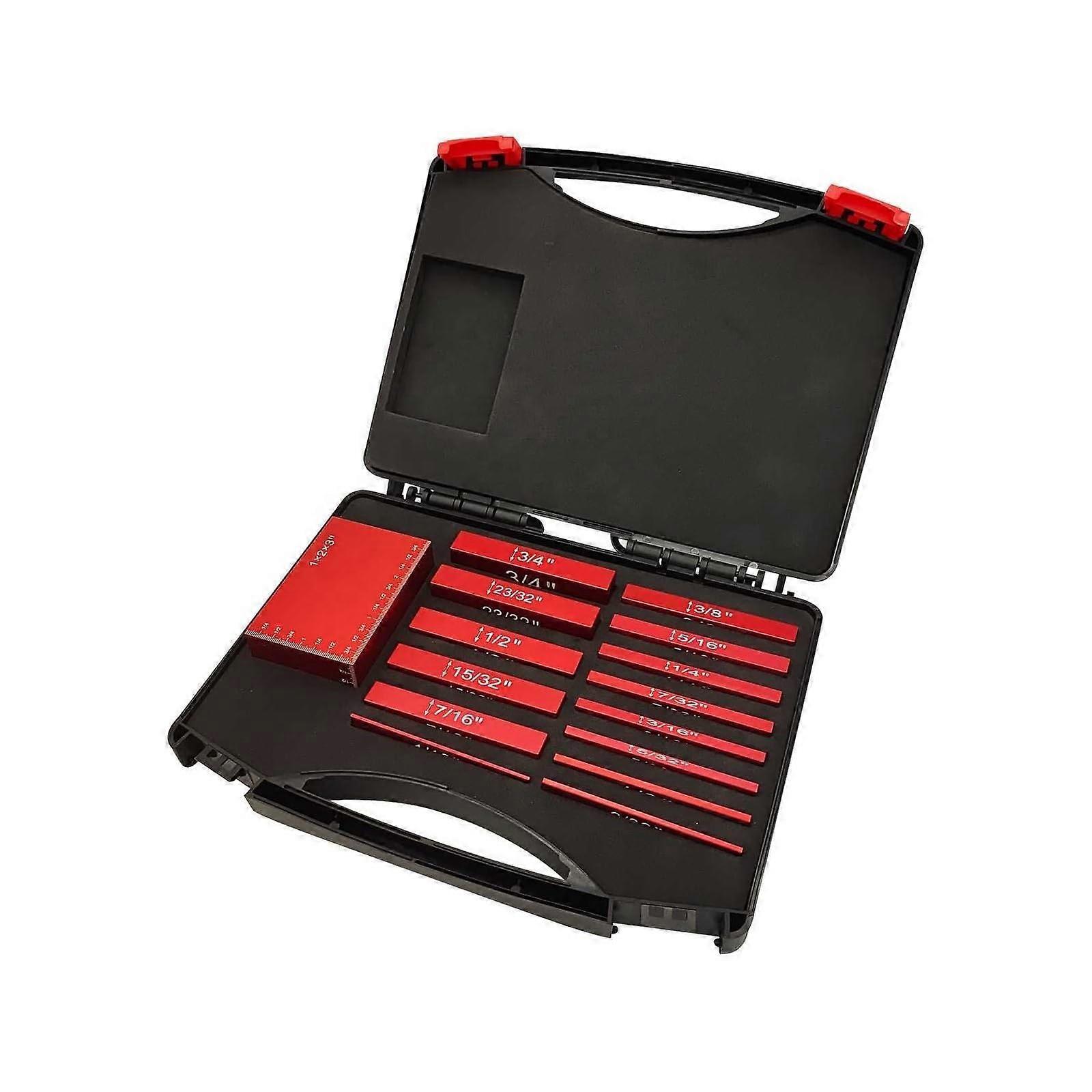 Gauge Blocks Set 7Piece Measuring Tools for Table Saw Alignment and Woodworking Height Ruler