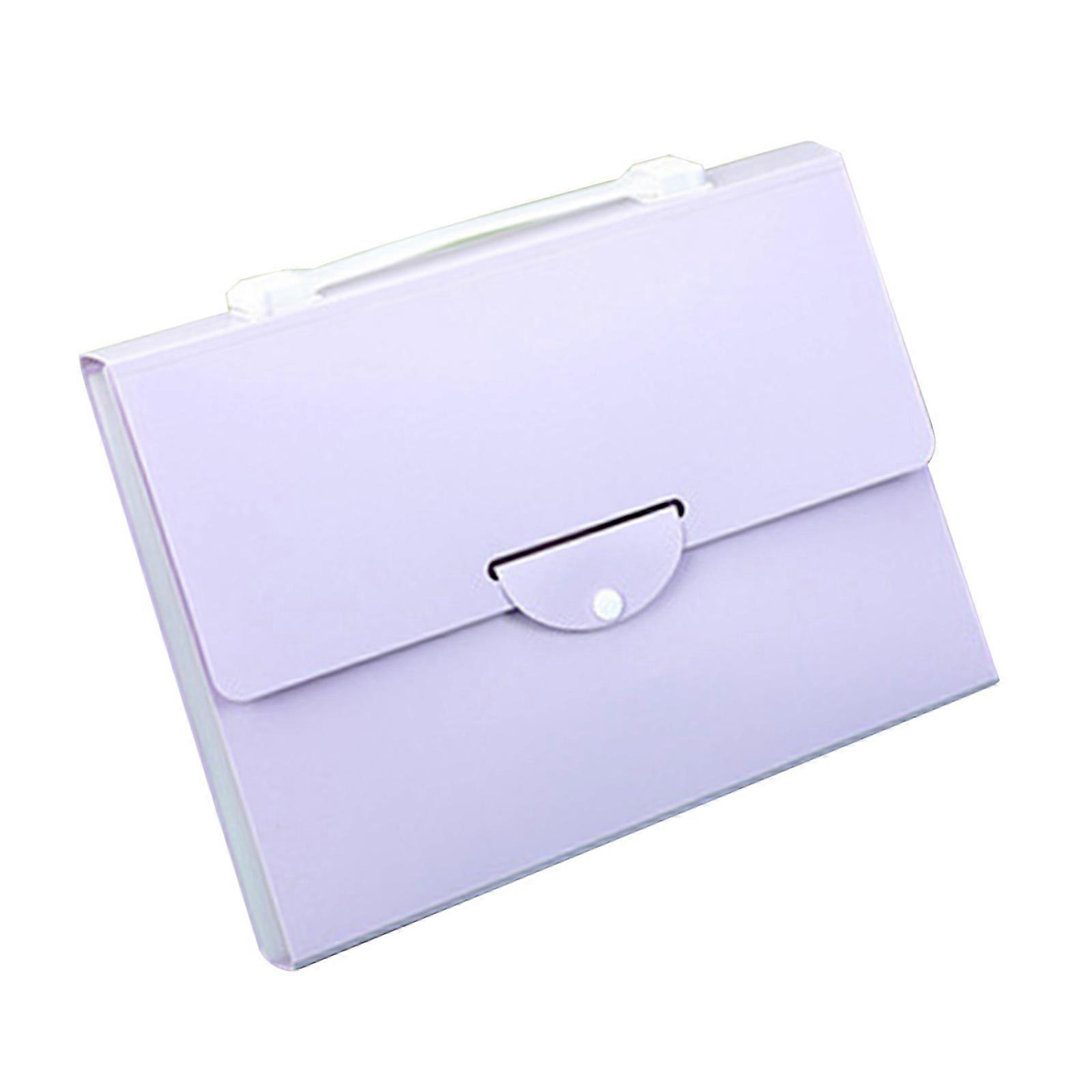 13 Pocket Document Folder with Handle Expanding Document Organizers Folder File Folder Holds 500 Sheet for Office  Purple