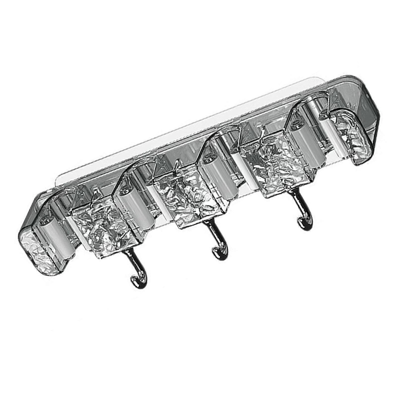 Mopp- och kvasthållare Väggmonterade kvastgrepp Självhäftande Borrfri kvasthängare Multifunktionell för Badrum Transparent Grå