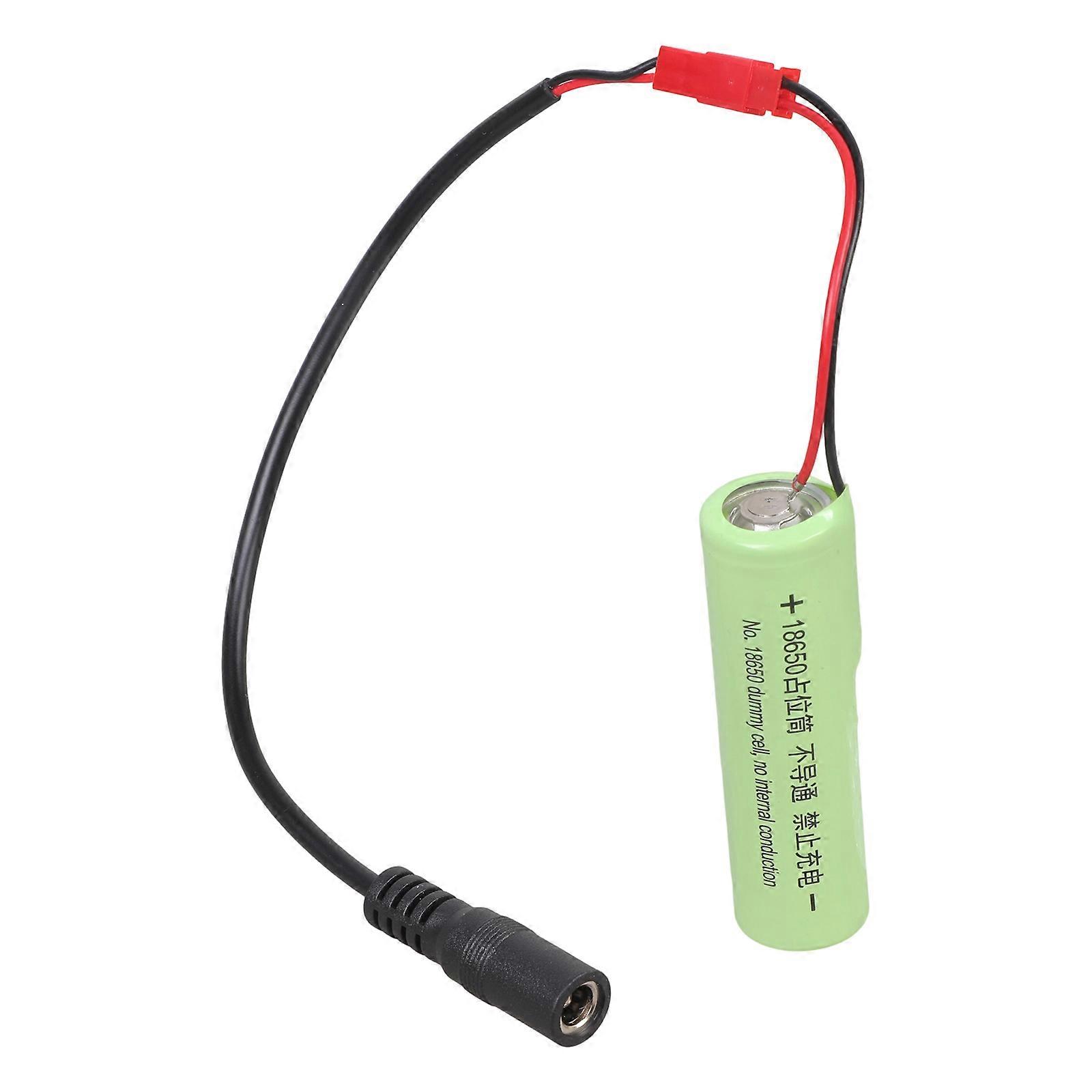 18650 Dummy Cell Placeholder Not Conductive Battery Setups Shell 0V Substitute Tube JST Plug with DC5521/DC5525 Wire Multicolor