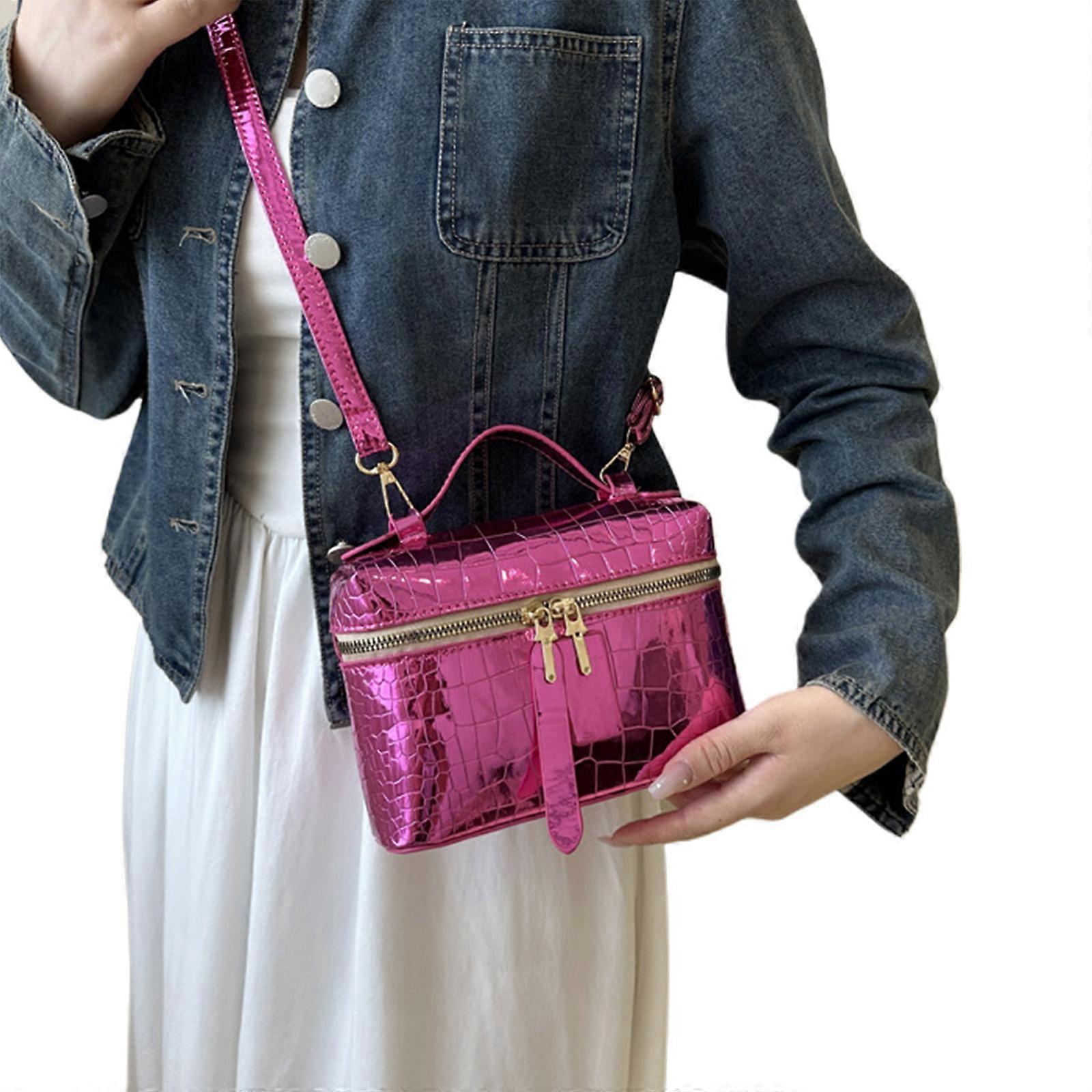 תיק דלי שיק ומרווח תיק כתף או תיקי קרוסבודי לנסיעות והרפתקאות בחוץ ורוד ורוד