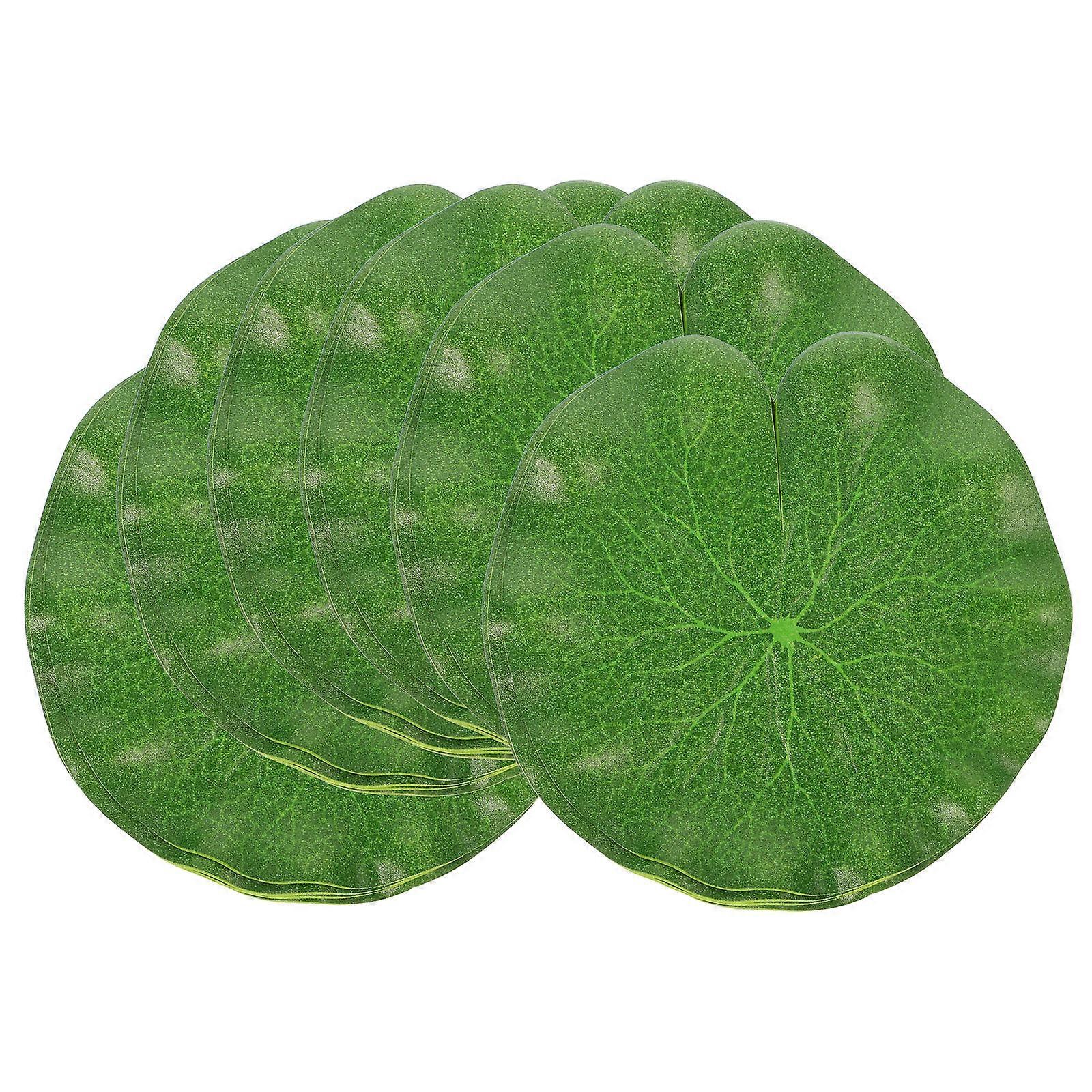 Simulation Lotus Leaves Artificial Floating Lotus Leaves for Pond Decoration 6Pcs Green