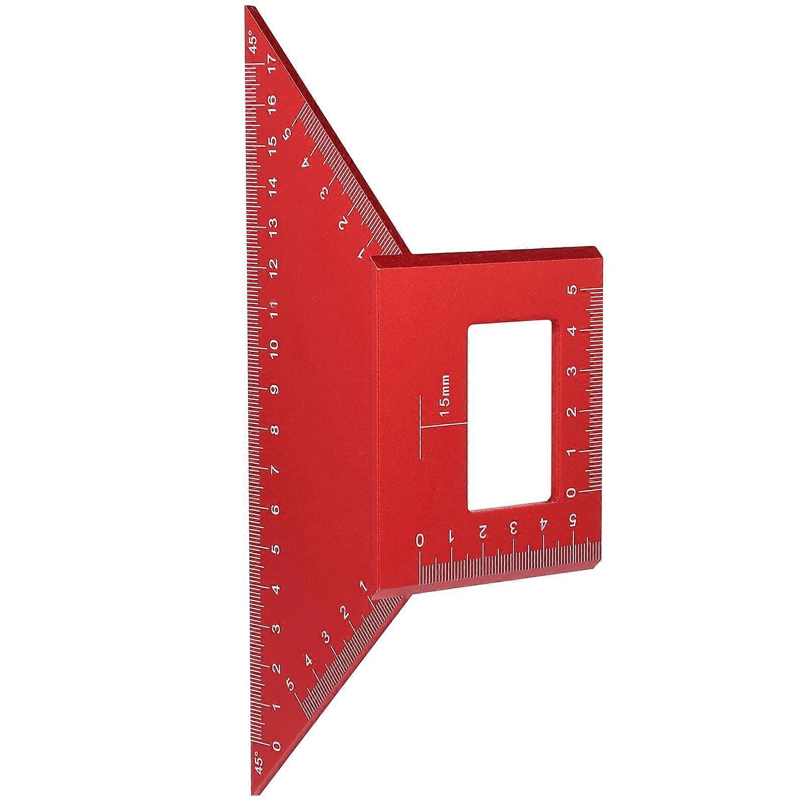 3D Multi-Angle Measuring Ruler Aluminum Alloy 45/90° Multifunctional Miter Triangle Dual 45° Marking Square Protractor Tool