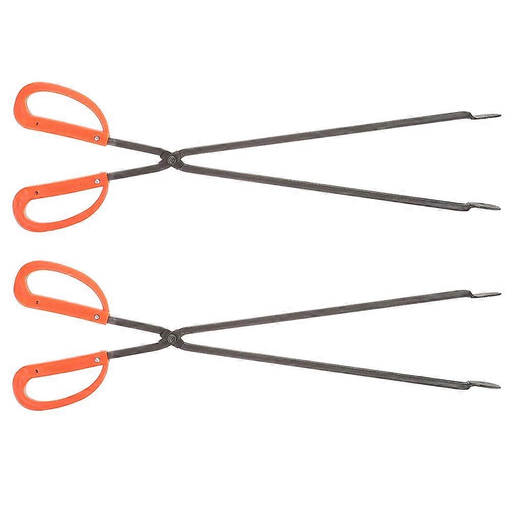 Litter Grabber Fireplace Tong for Garbage Pickup 2Pcs Multi Material Tool