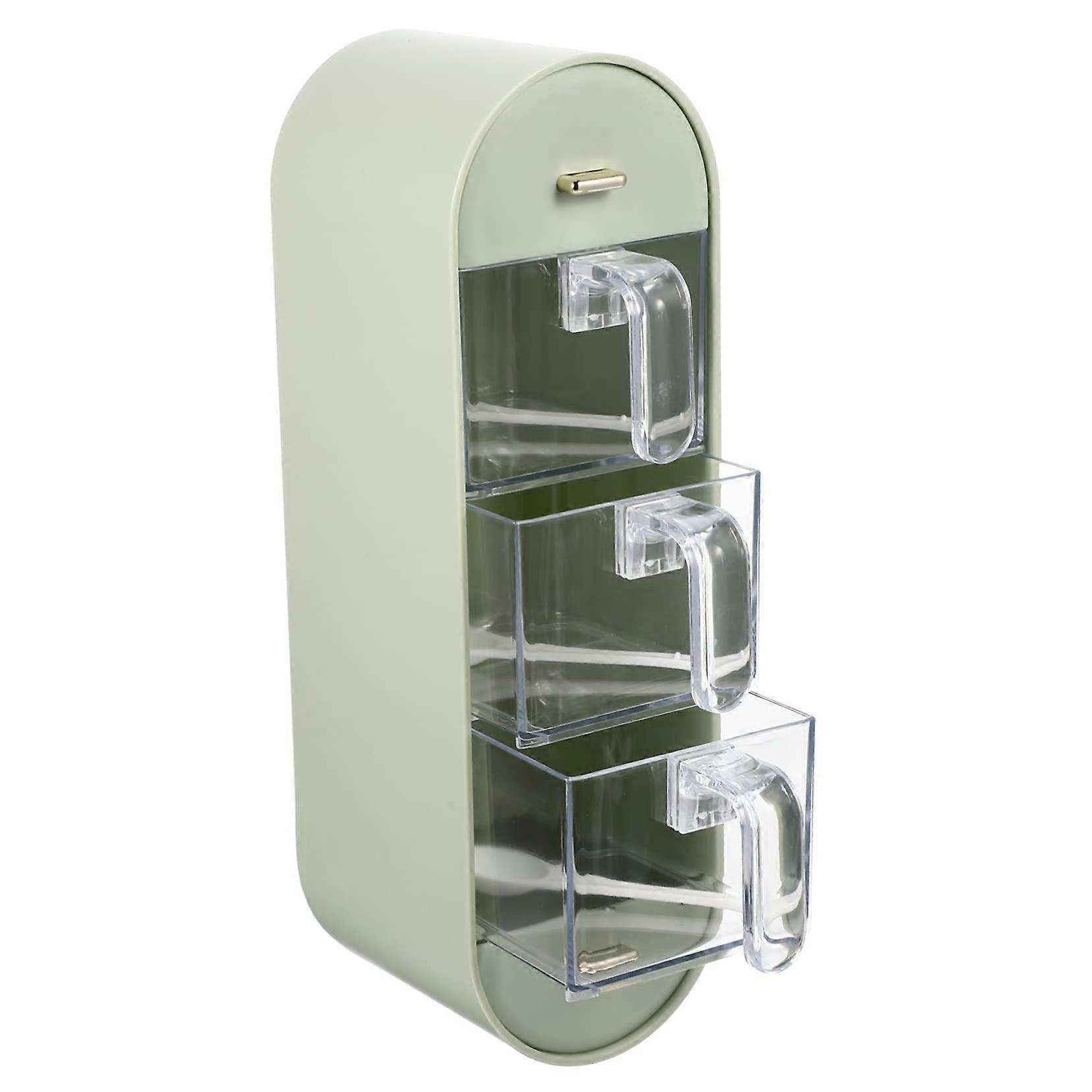 Wall Mounted Spice Rack with Transparent Lid Seasoning Box Set, Kitchen Condiment Organizer Jars