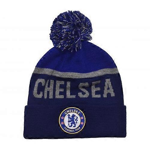 Chelsea FC Text Knitted Bobble Hat