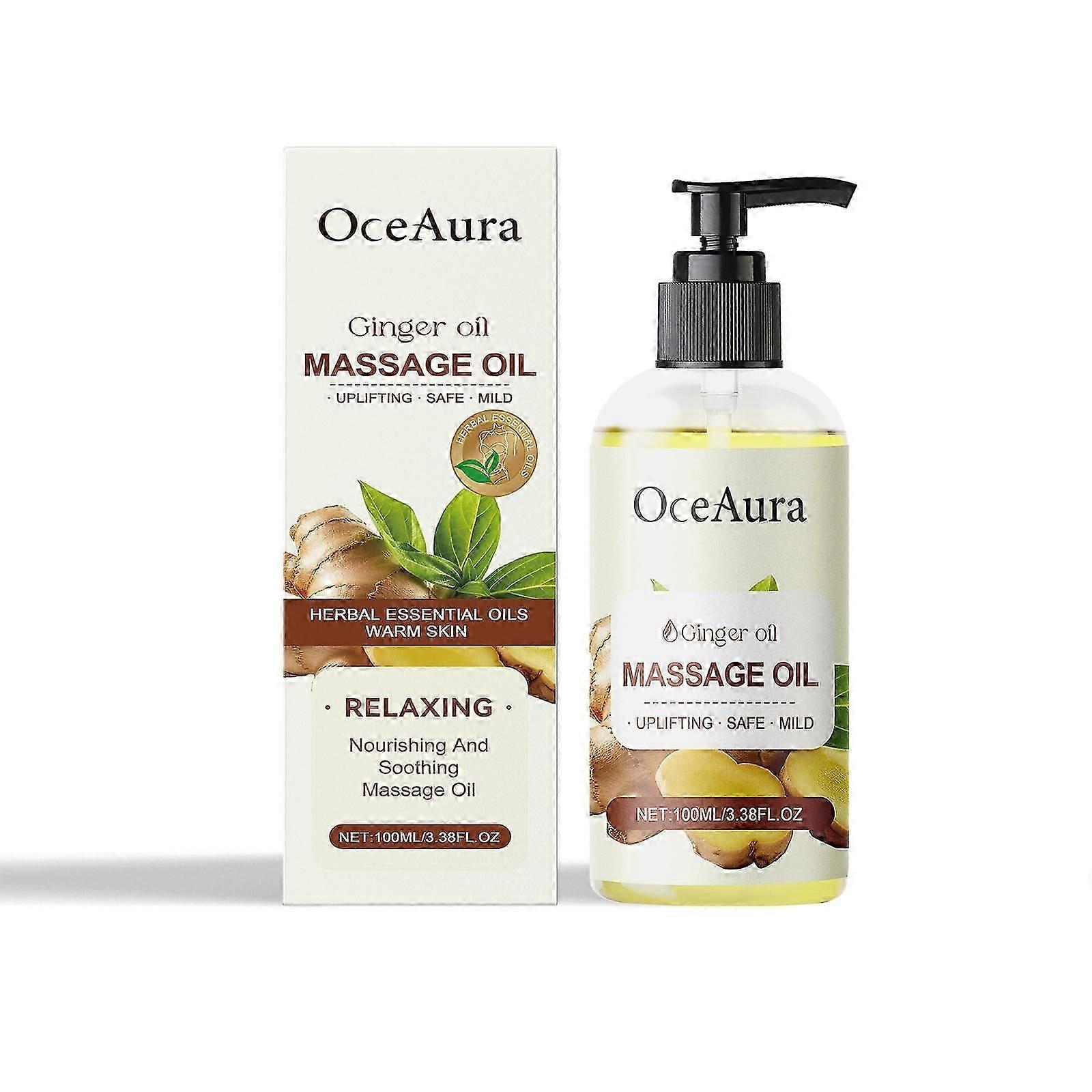 body oils include ginger root oil, tea leaf oil, and glycerin