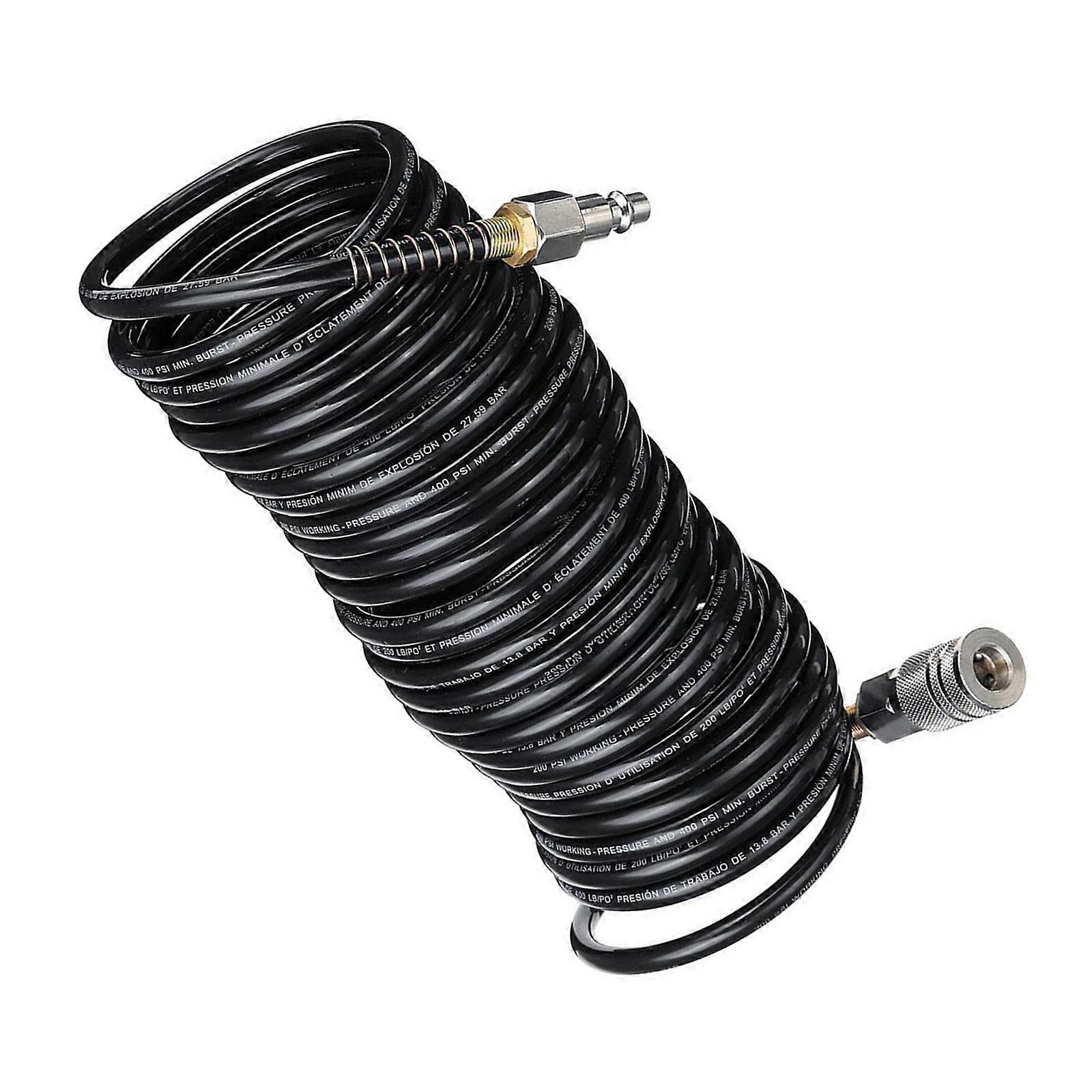 Kink Resistant 5m Air Hose with Efficient Quick Connection  System Weather Resistant Hoses Heavy Duty Air Hose for Workshop Multicolor