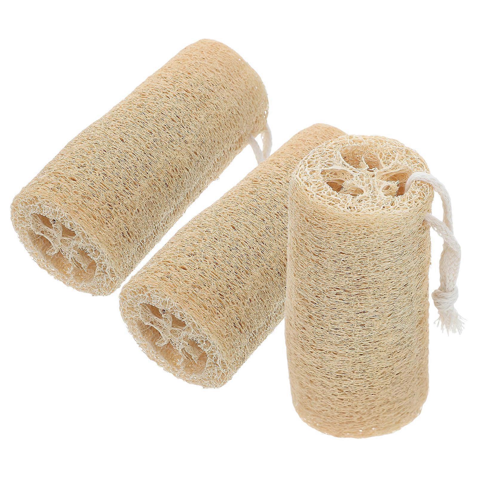 Khaki Bathing Loofah Sponge Body Scrubber for Exfoliating 6Pcs Set