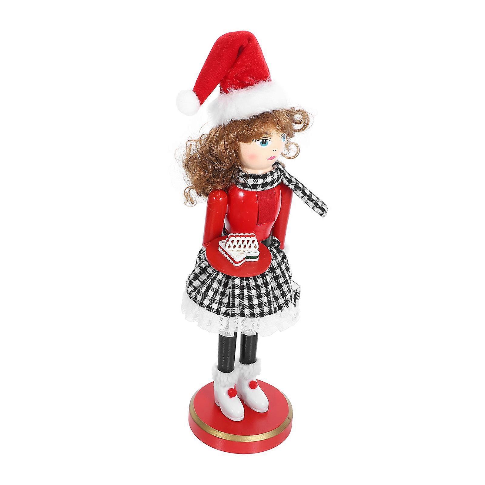 Wood Nutcracker Decor Christmas Nutcracker for Festive Decor 2Pcs