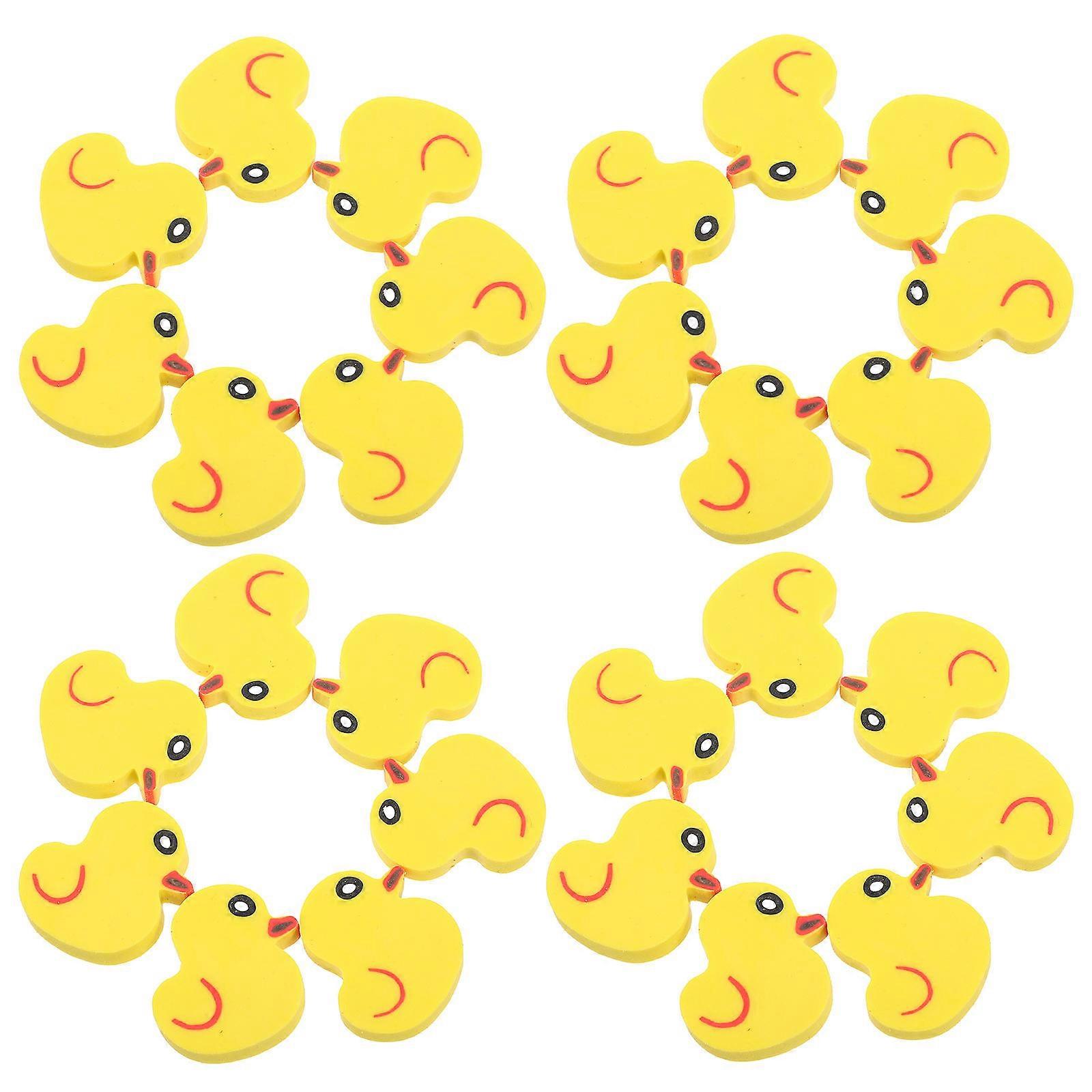 Toy Erasers Mini Duck-Shaped Erasers for Students 50Pcs Bulk Pack