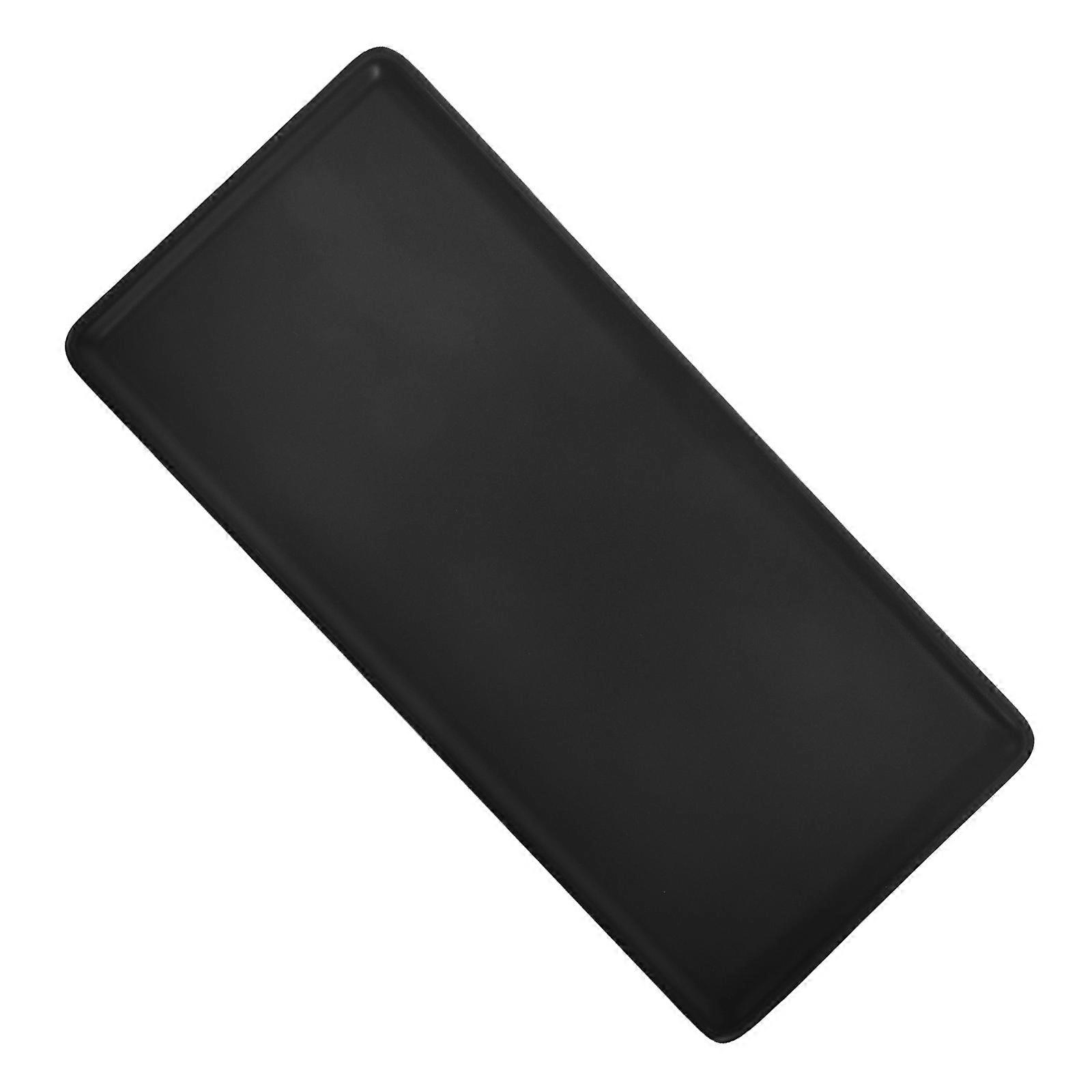 Ceramic Sushi Serving Tray for Sushi with Rectangular Design in Black