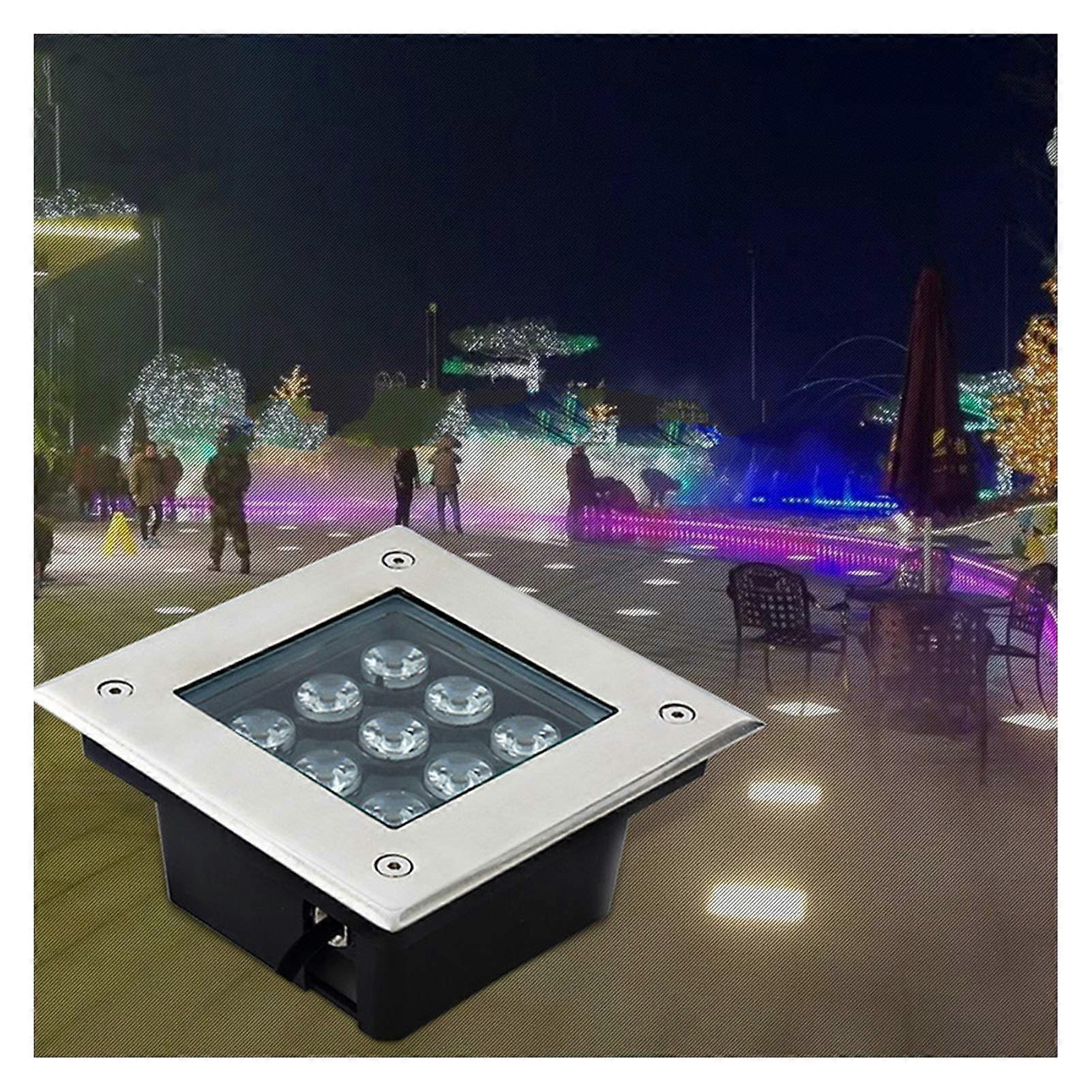 LED Ground Lights IP67 Waterproof Square Walkover for Garden Path Landscape Lighting 36W Purple