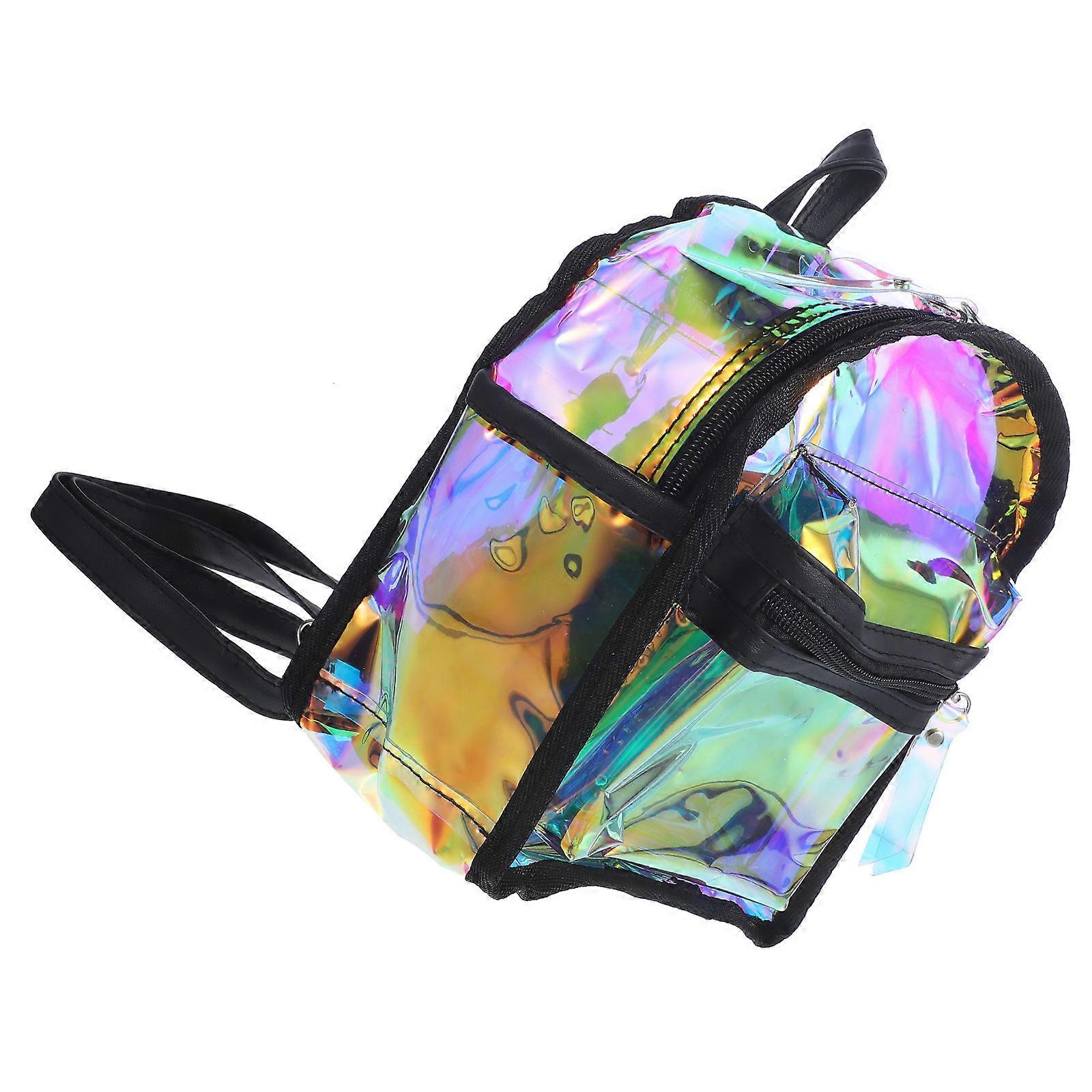 Iridescent Backpack Multifunctional Backpack for Stuff Holding 3Pcs Set