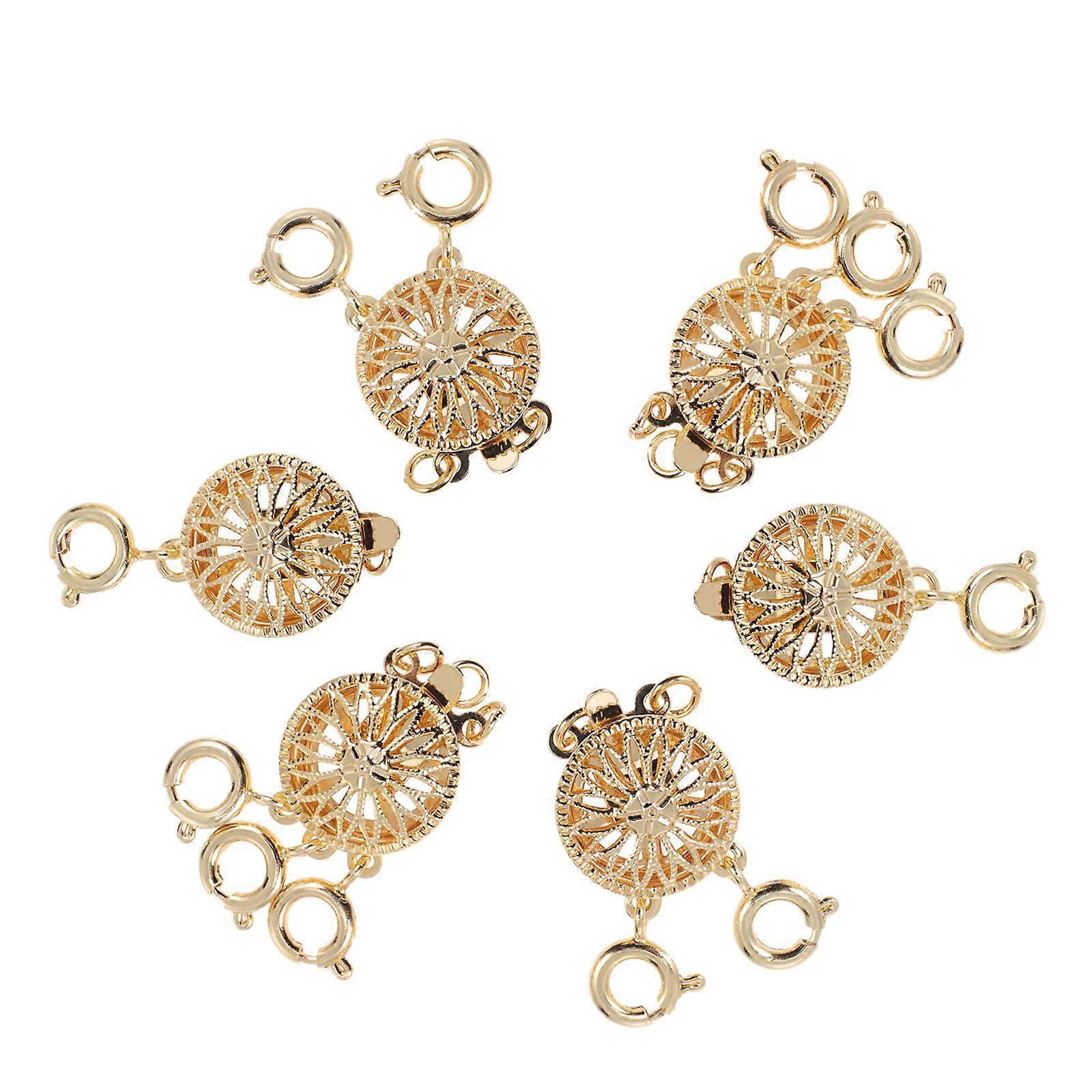 Multi Strands Clasps Metal Buckles for DIY Jewelry Use 6Pcs Slide Lock