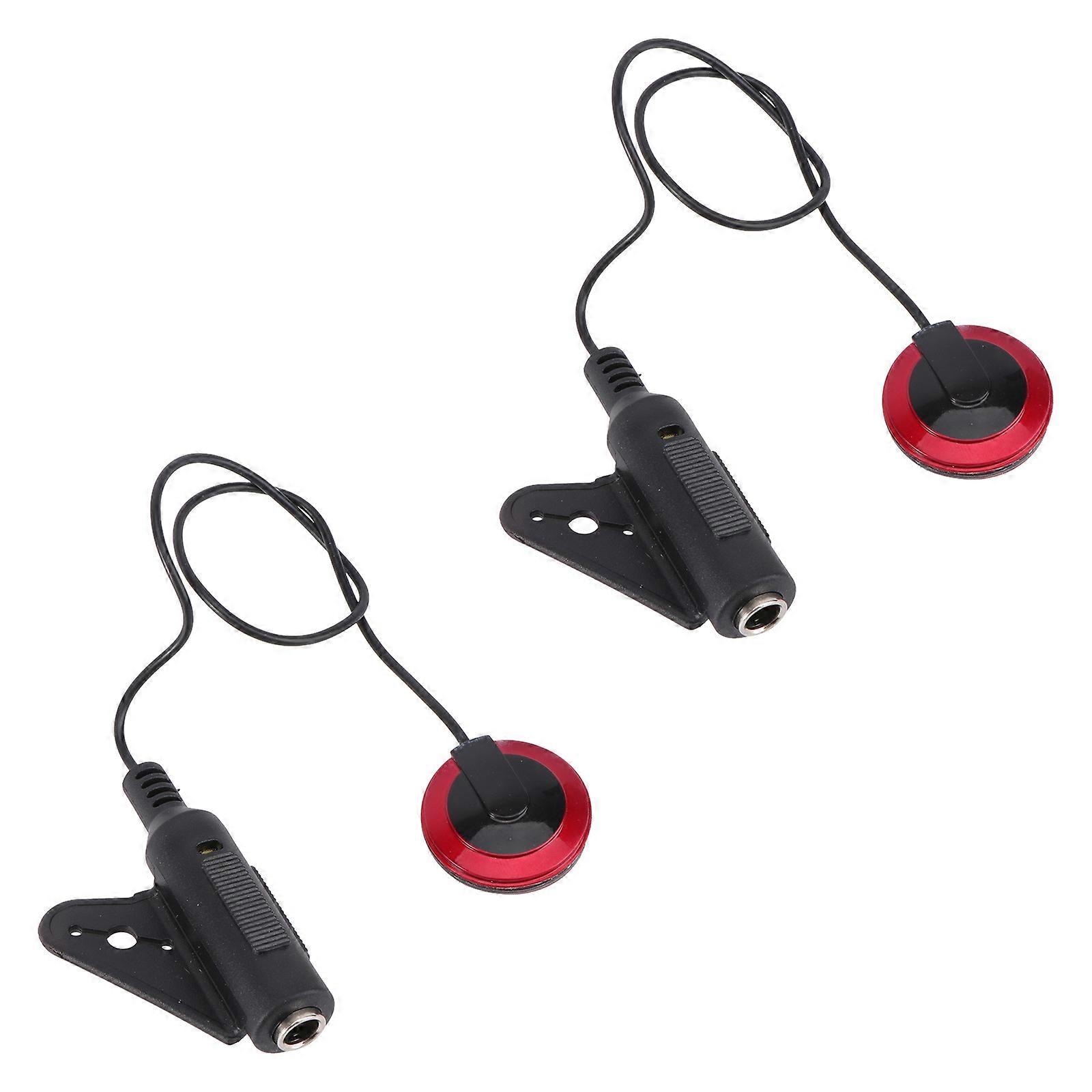 Black Piezo Pickup Transducer for Guitar 2Sets with Microphone Element