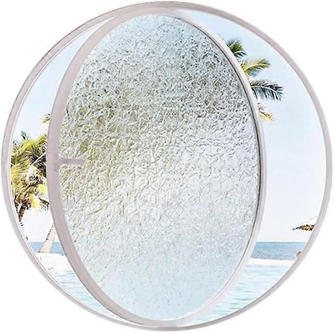 Rotating Round Window with Aluminum Frame, 360 Degree Tempered Glass for Camper Van and Houseboat
