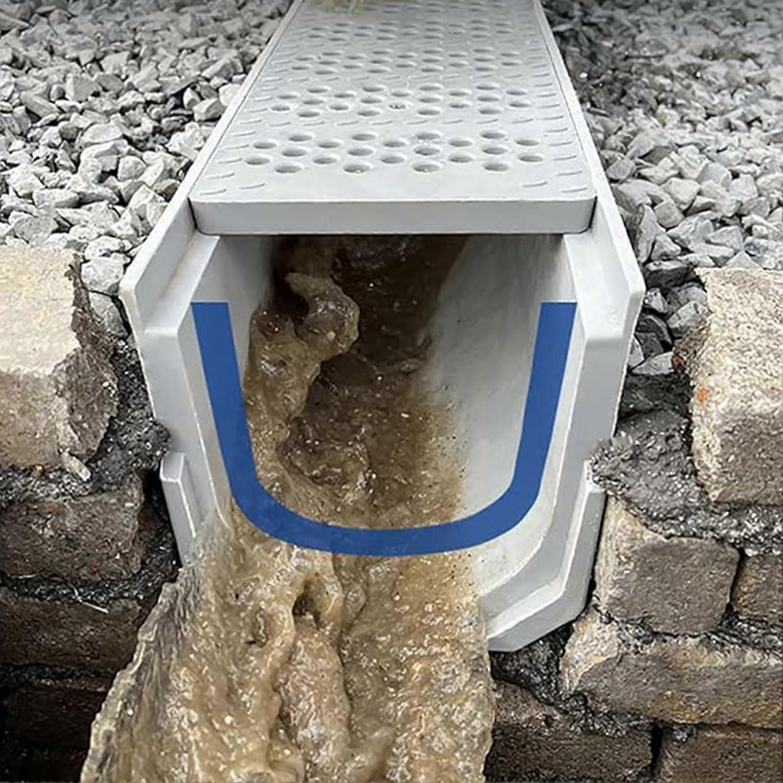 Drain Grate Drain Cover Heavy Duty U Shaped Trench Drain System For Factory Farm Use 21 cm W X 10 cm H