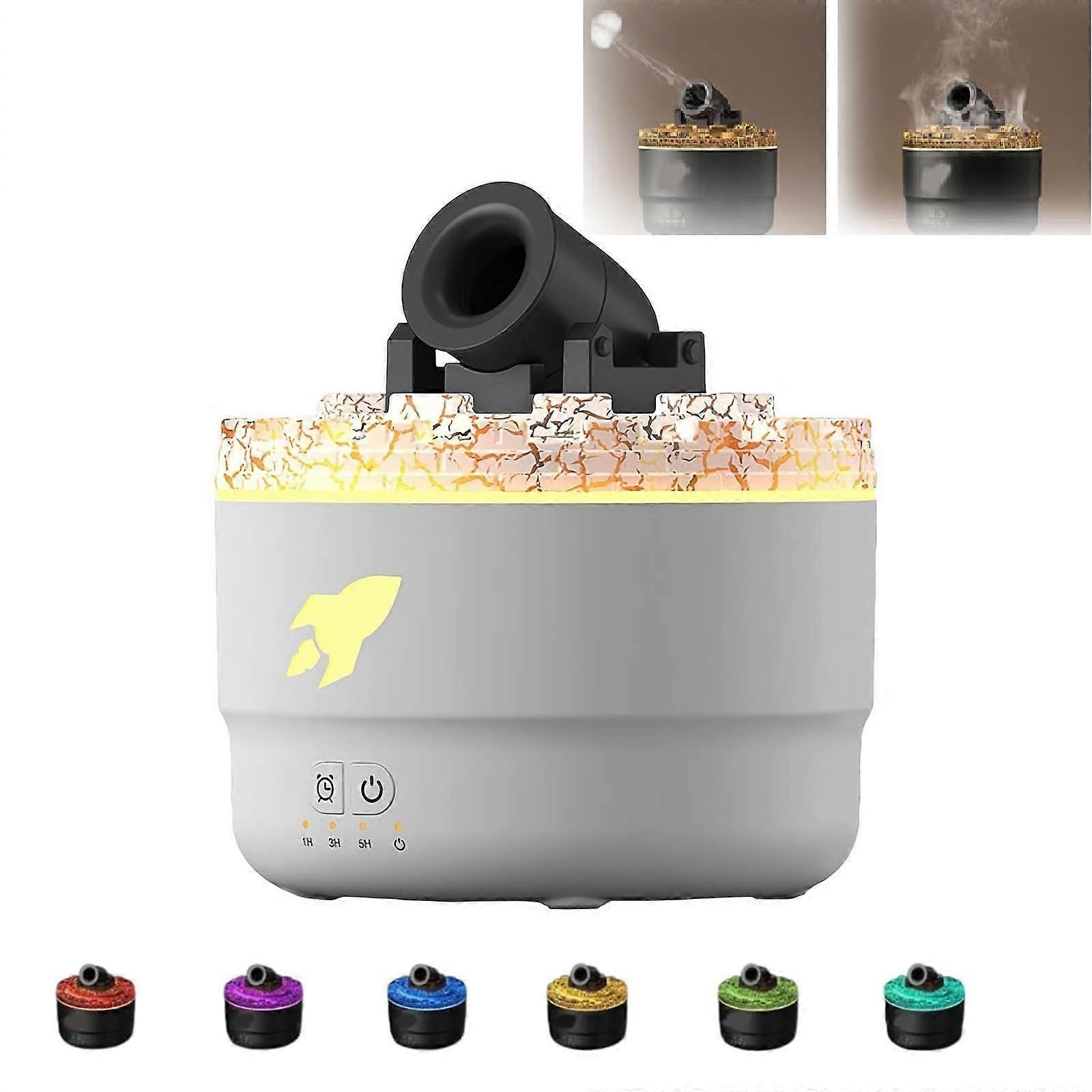 Volcano Humidifier with Realistic Volcanic Effect, LED Aroma Diffuser, 7Color Light, UltraQuiet