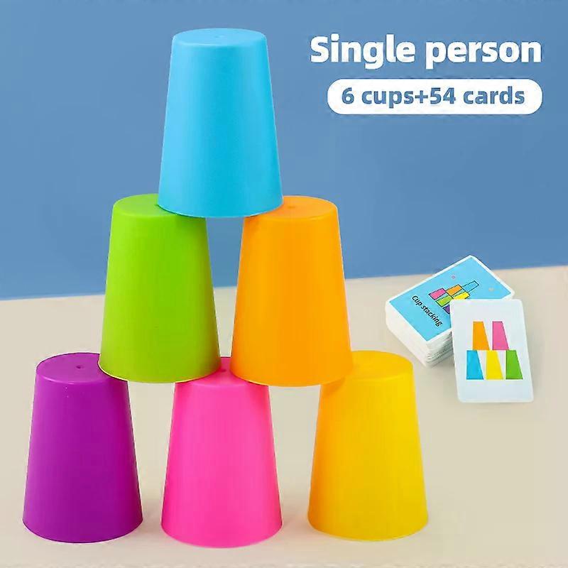 Stack Cup Battle Game With Card Educational Intellectual Mind Training Parent-child Interaction Hands-on Activities