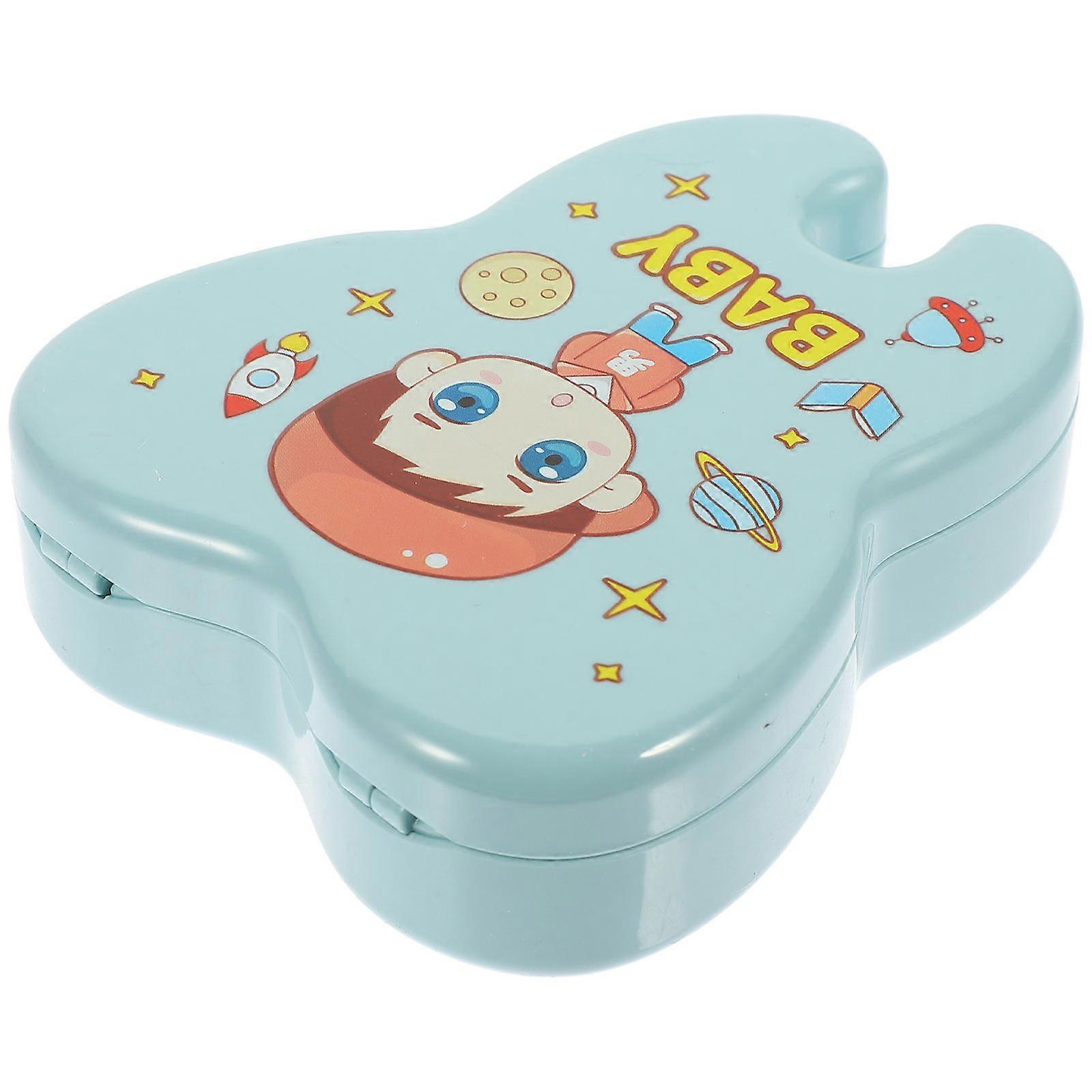 Baby Keepsake Tooth Box Blue for Storage First Tooth Collection Container