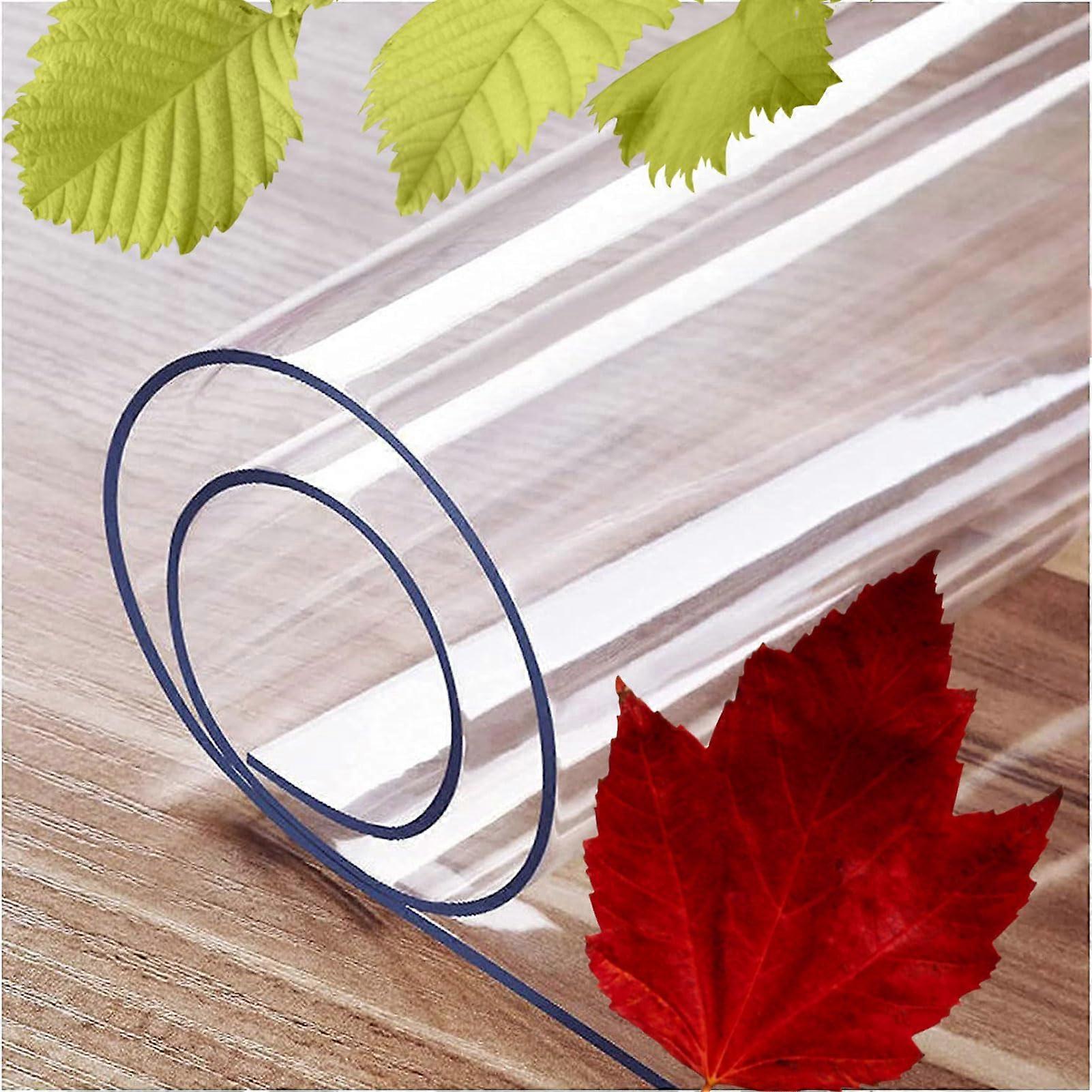 Clear PVC Table Protector Waterproof Vinyl ScratchResistant Easy Clean for Kitchen Desk 60x100cm