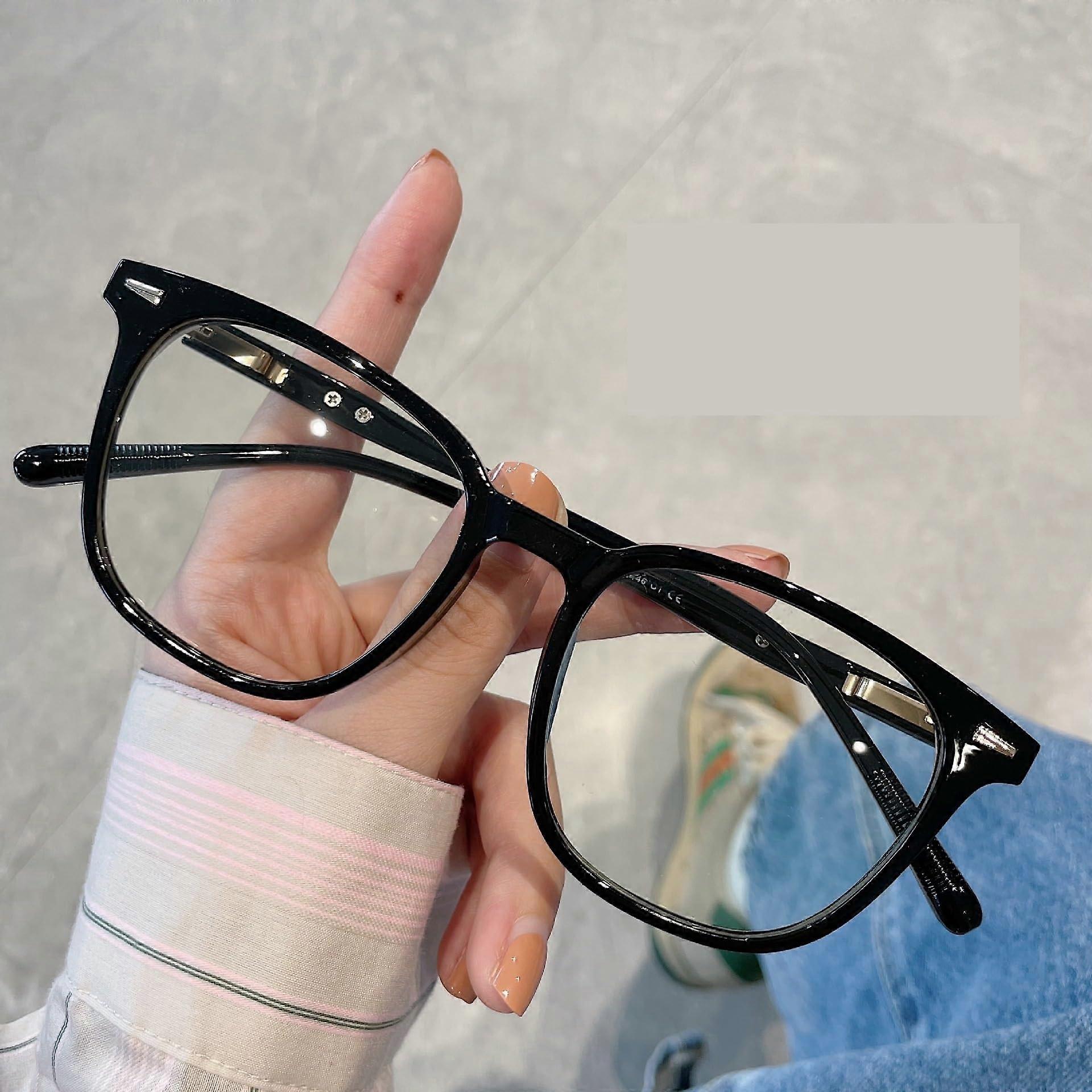 Blue Light Blocking Reading Glasses Oversized Anti Glare Computer Readers +100 Black