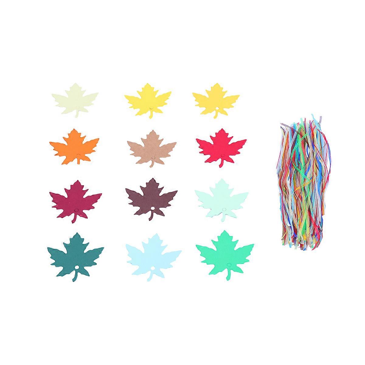 Maple Leaf Tag Paper Labels for Scrapbooking Use 120Pcs Assorted Tags